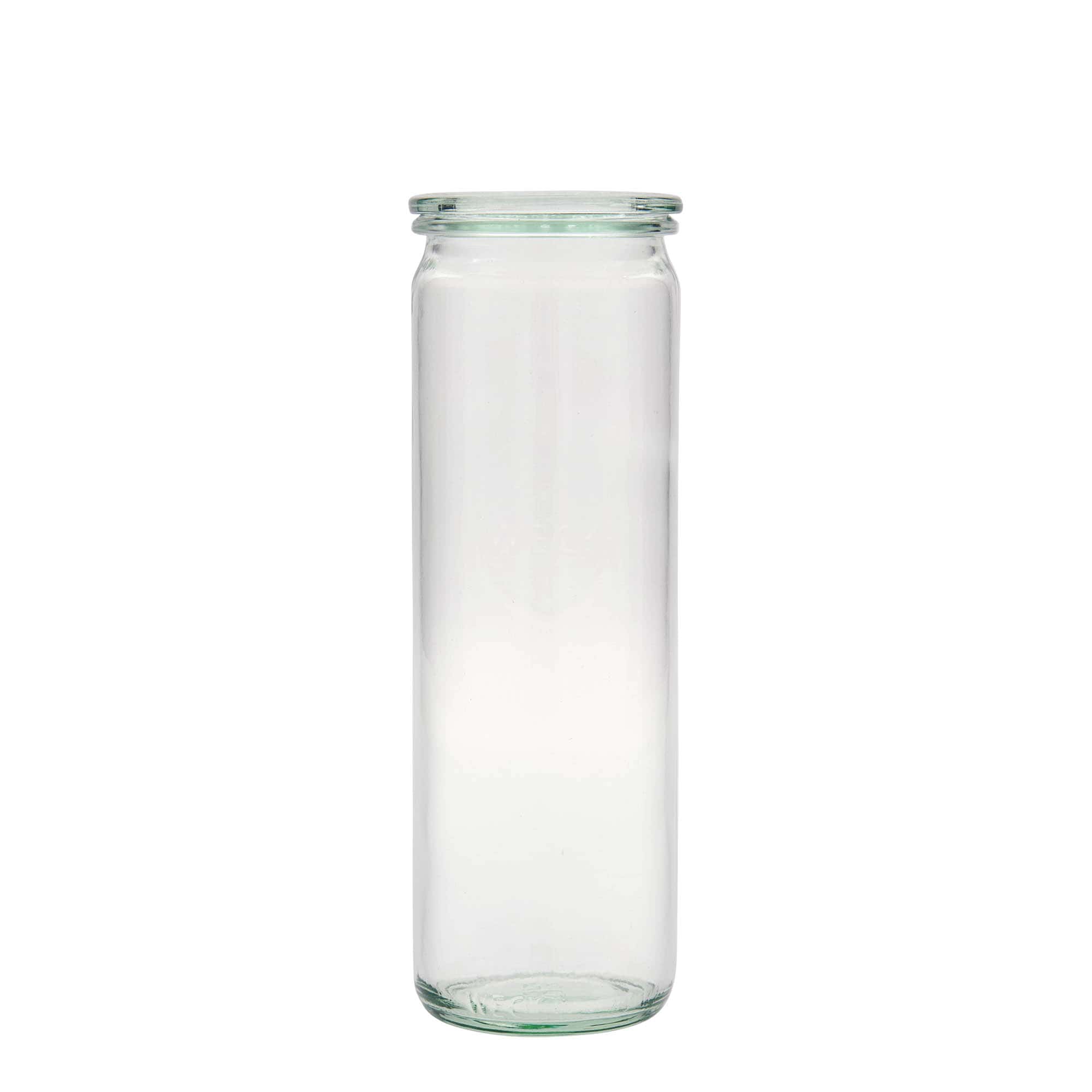 6x 600 ml WECK-cilinderglas met glazen deksel RR 60