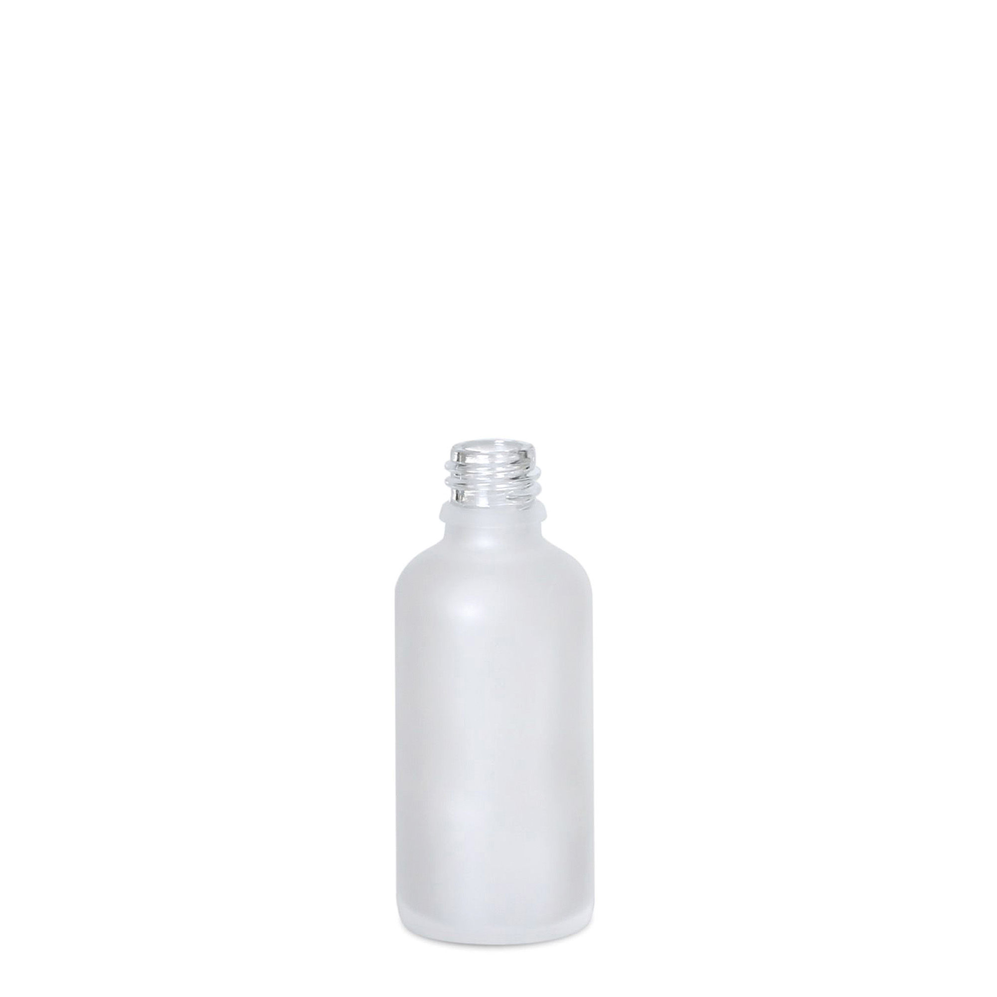 50 ml medicijnfles, glas, mat, hals: DIN 18
