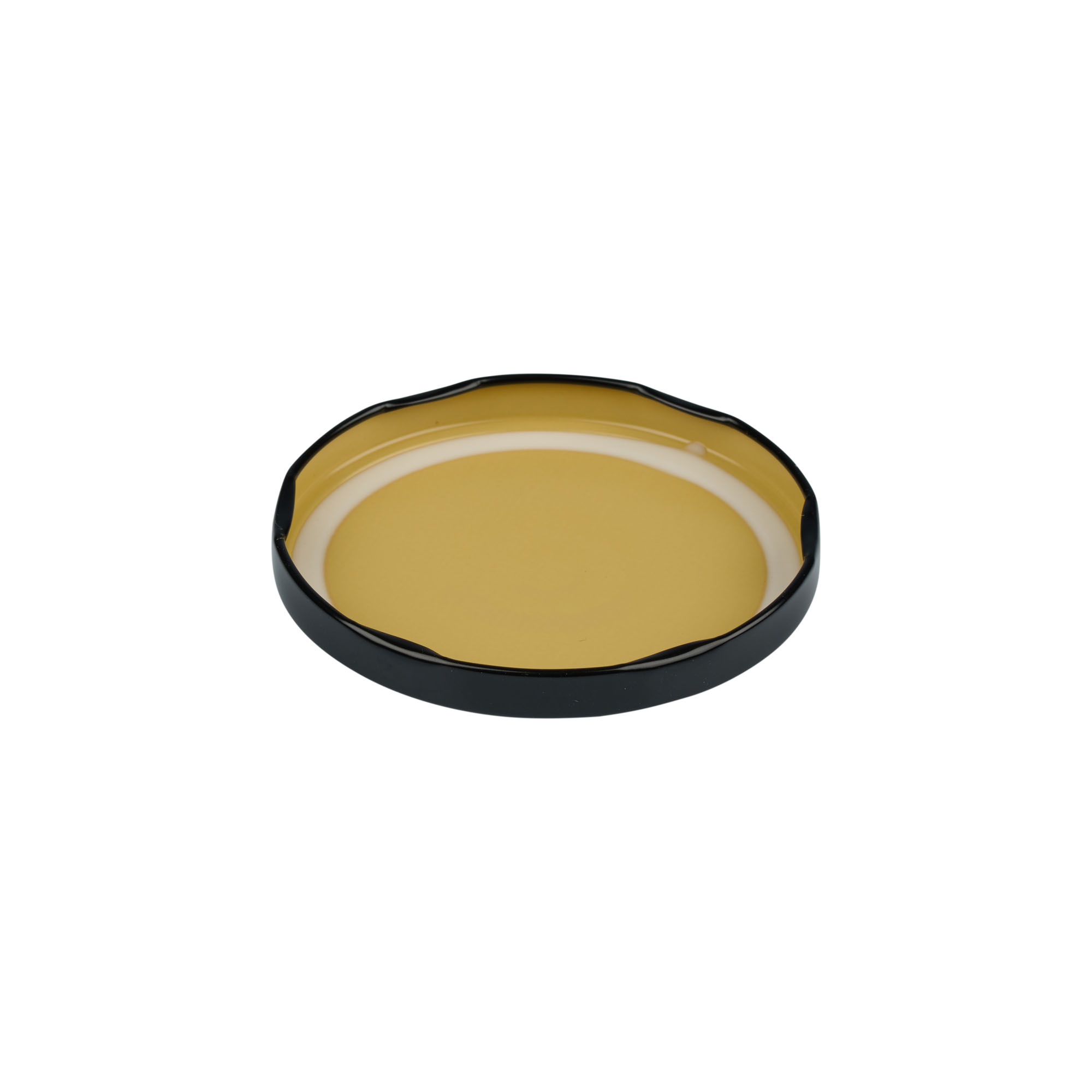 Twist-off-deksel, wit blik, zwart, voor opening: TO 82 Twist-off-deksel, wit blik, zwart, voor opening: TO 82