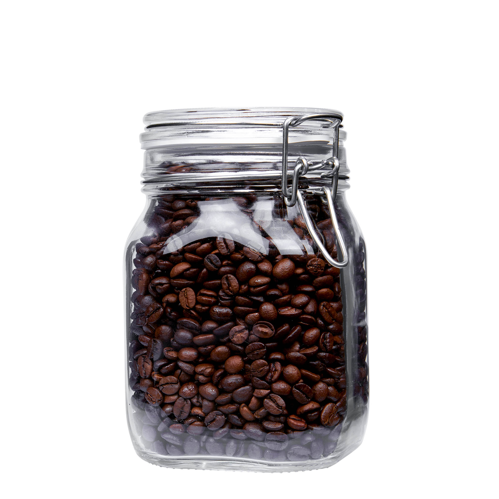 1.000 ml beugelfles 'Fido', vierkant, opening: beugelsluiting 1.000 ml beugelfles 'Fido', vierkant, opening: beugelsluiting