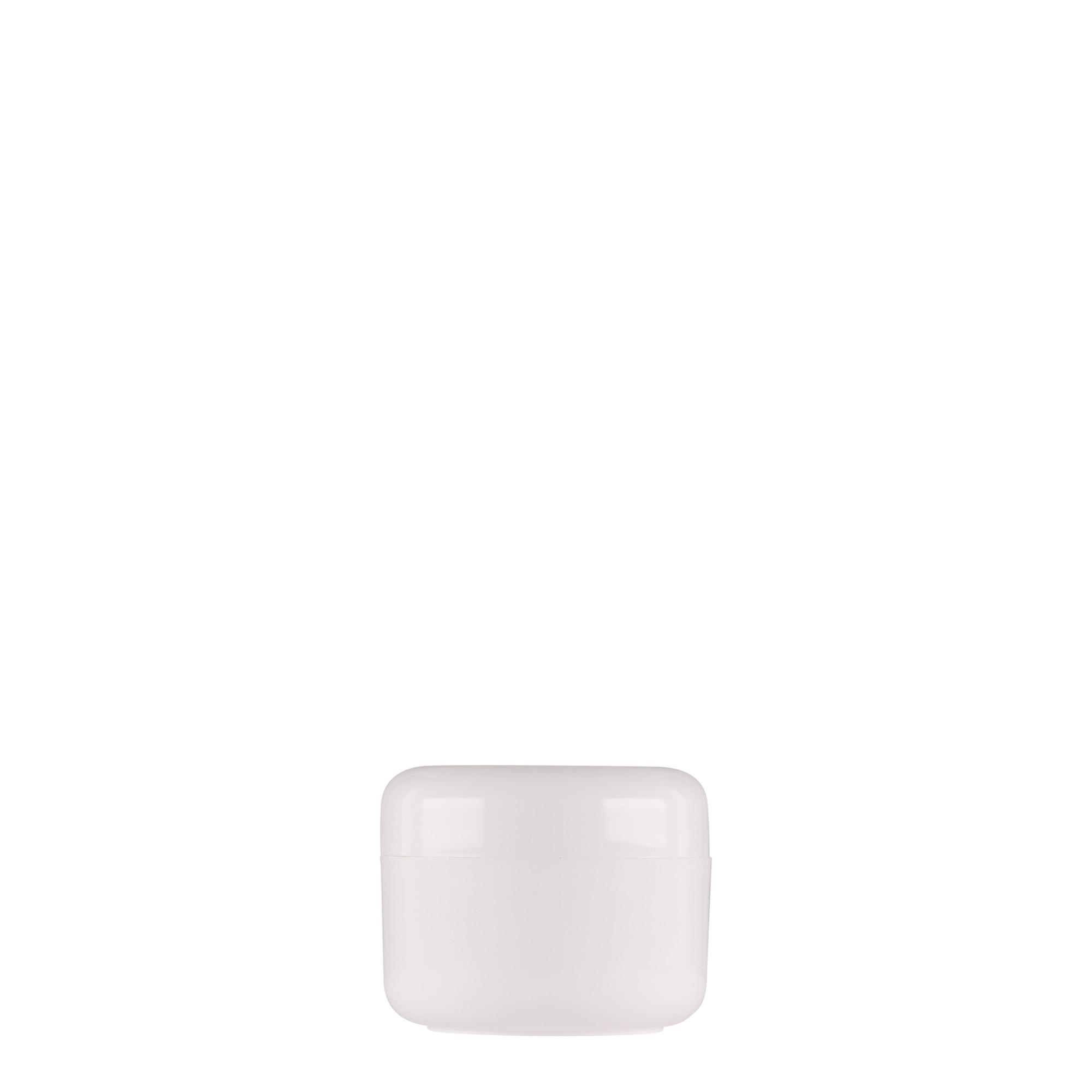 15 ml kunststofpot 'Bianca', PP, wit, opening: schroefdop