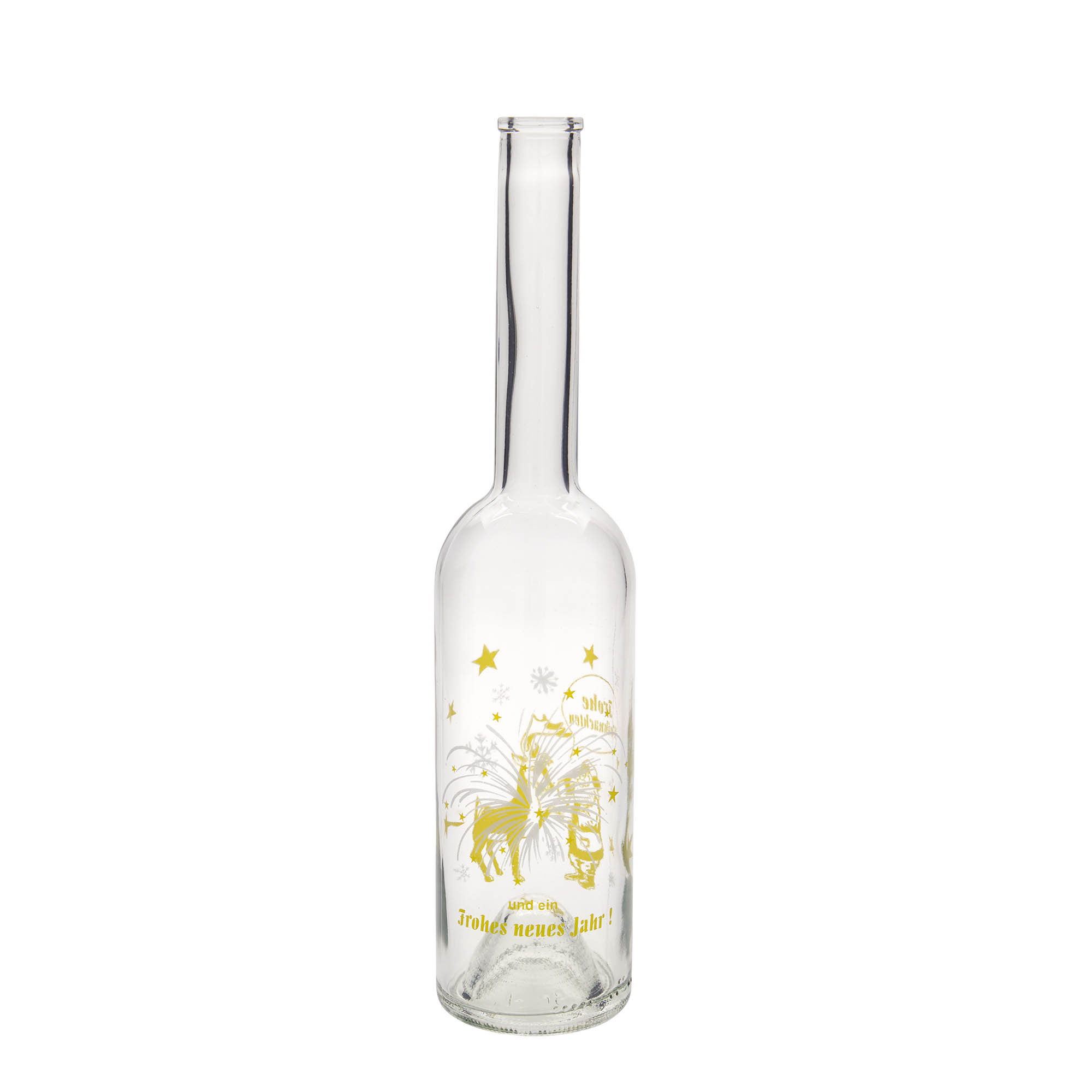 500 ml glazen fles 'Opera', motief: vuurwerk, opening: kurk 500 ml glazen fles 'Opera', motief: vuurwerk, opening: kurk