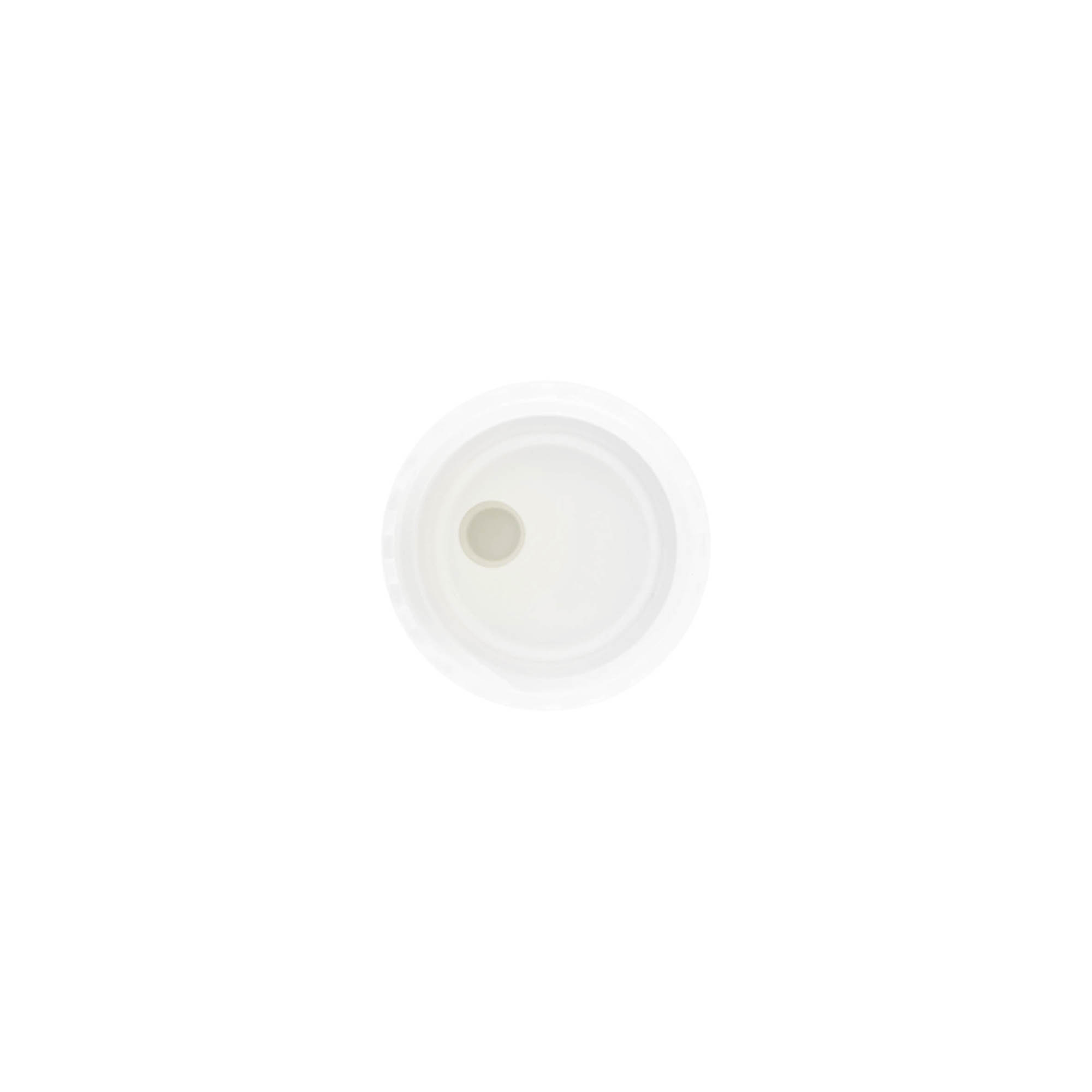 Schroefdop Disc Top, PP-kunststof, wit, voor opening: 24/410