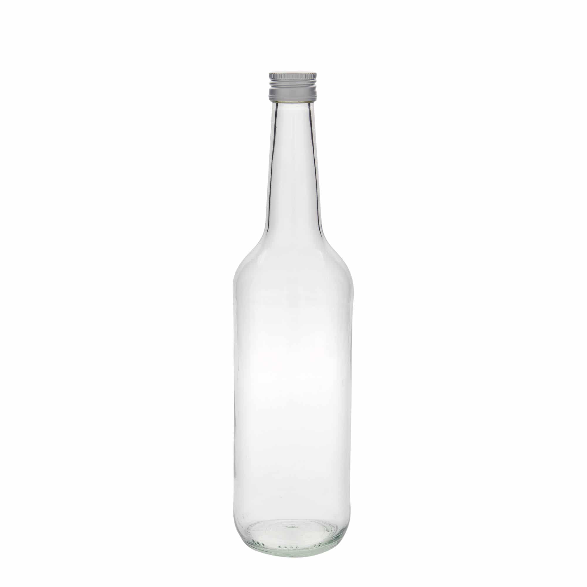 Glazen fles met rechte hals, 700 ml, monding: PP 28