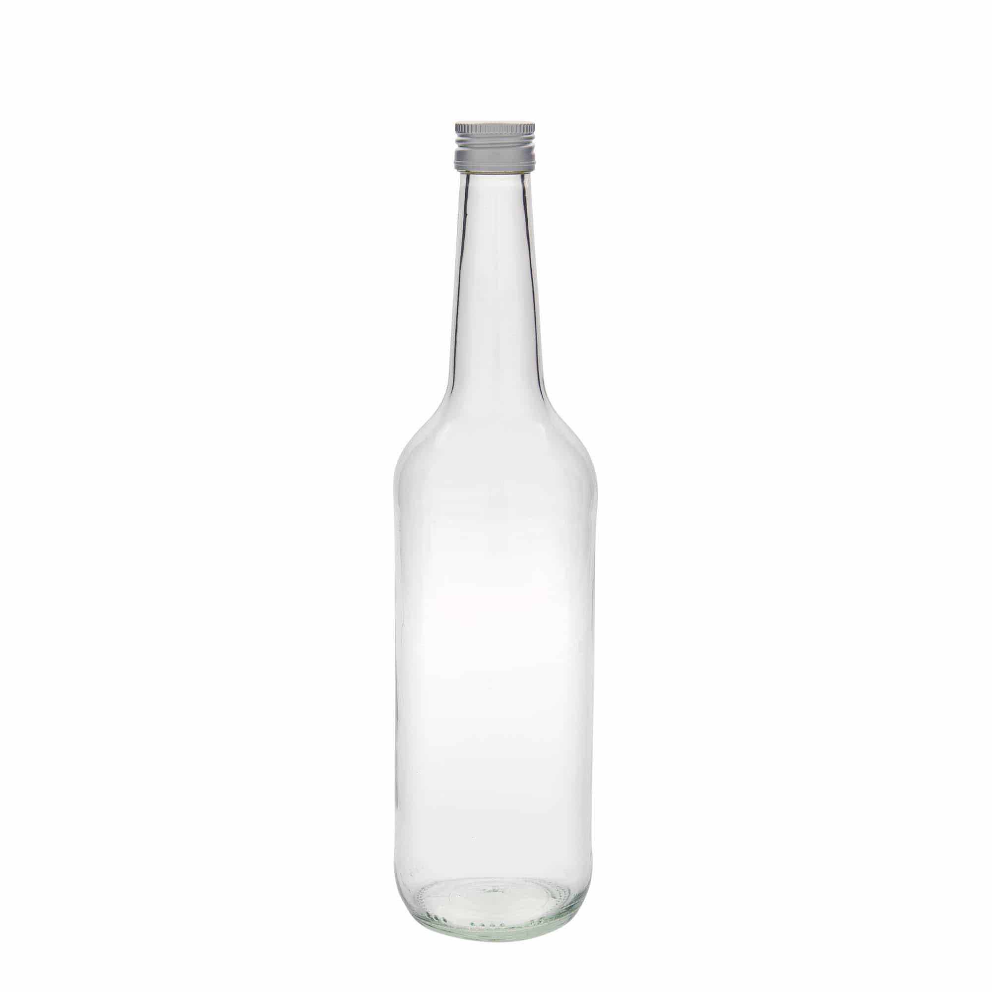 700 ml glazen fles met rechte hals, opening: PP 28
