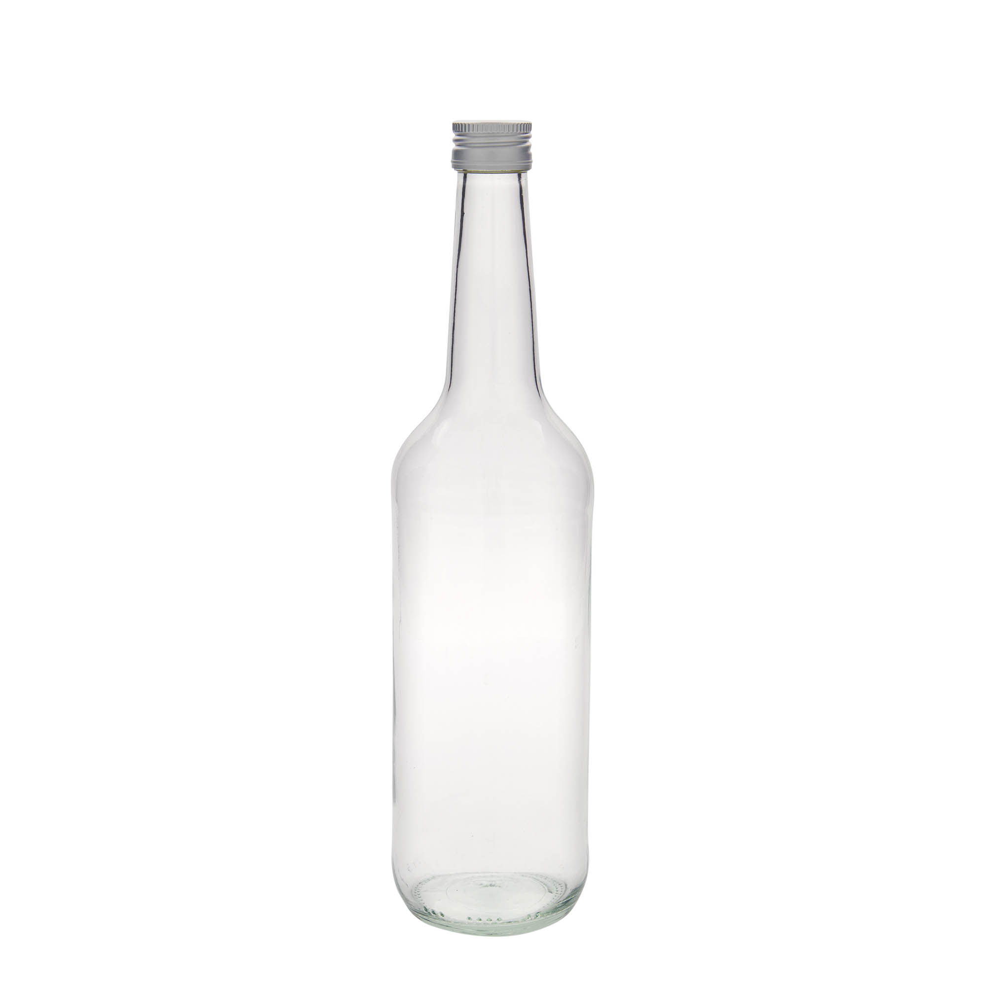 700 ml glazen fles met rechte hals, opening: PP 28 700 ml glazen fles met rechte hals, opening: PP 28