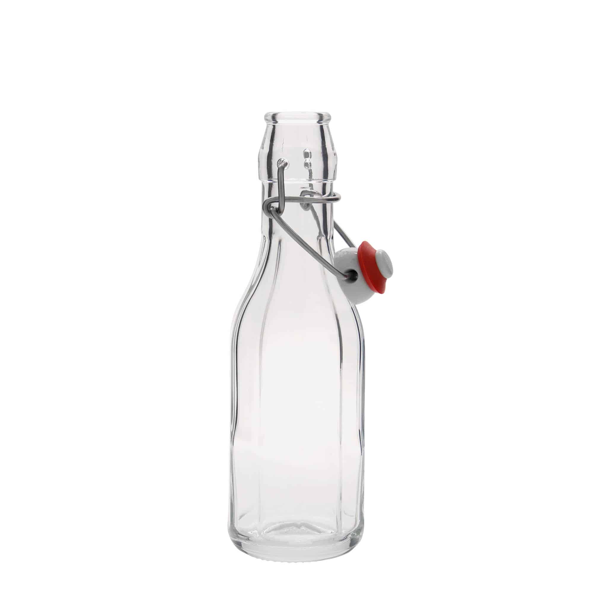 250 ml glazen fles 'Bravo', tienhoekig, opening: beugelsluiting