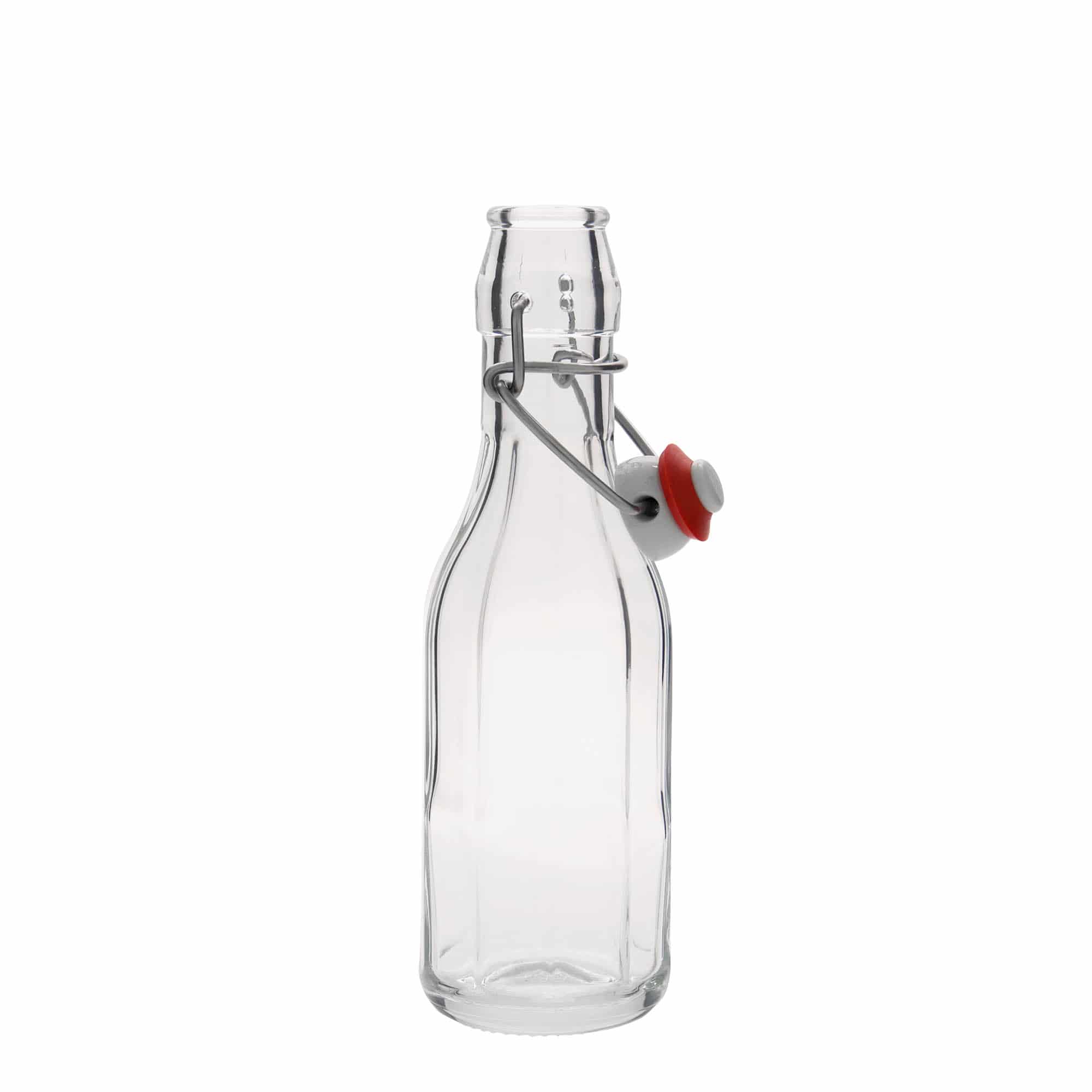 250 ml glazen fles 'Bravo', tienhoekig, opening: beugelsluiting