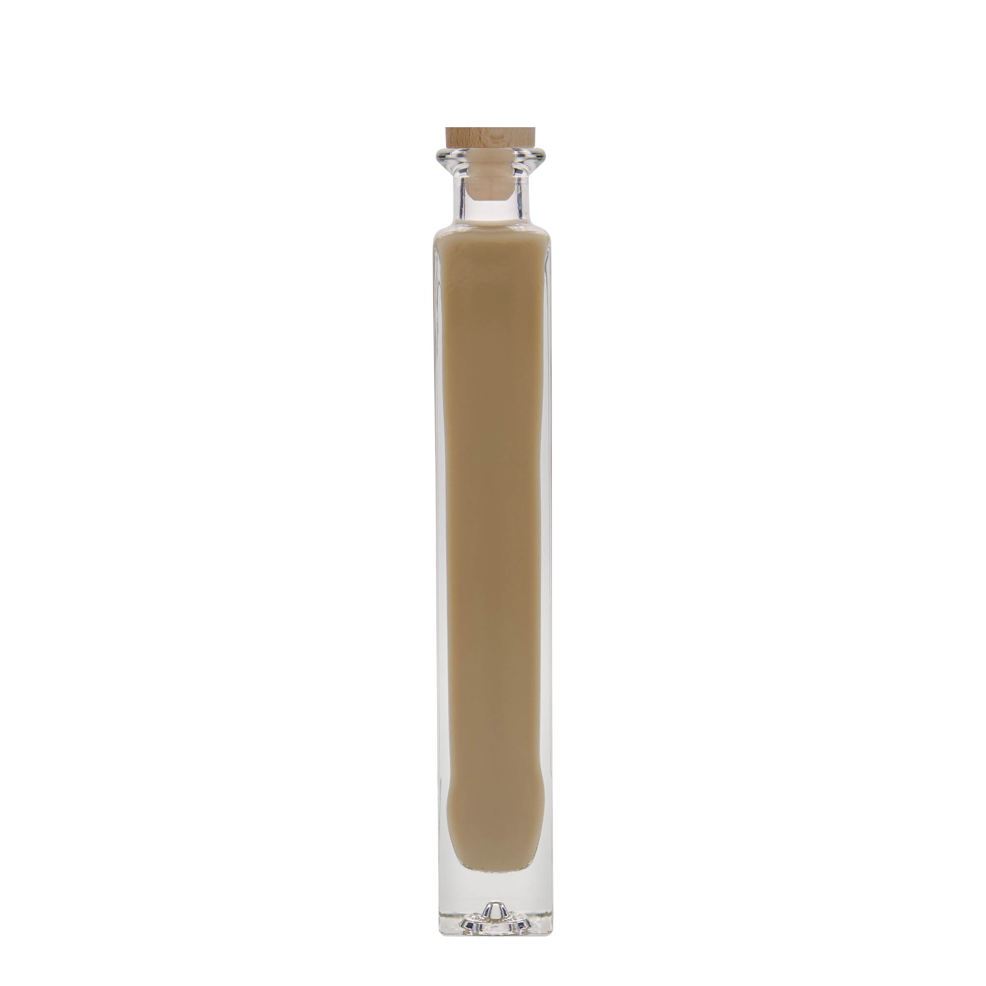 200 ml glazen fles 'Tommy', vierkant, hals: kurk