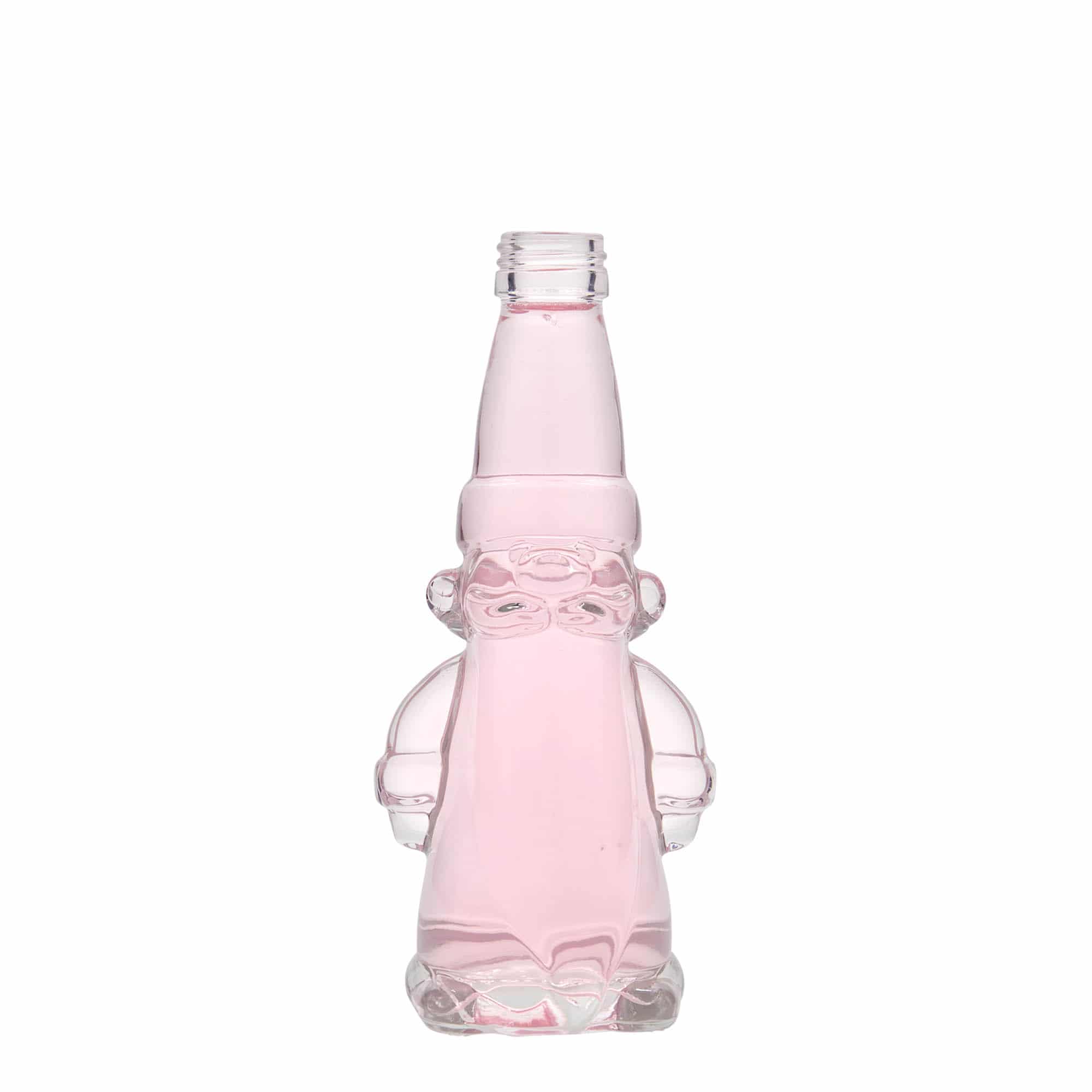 200 ml glazen fles 'Kerstkabouter', mondstuk: PP 28
