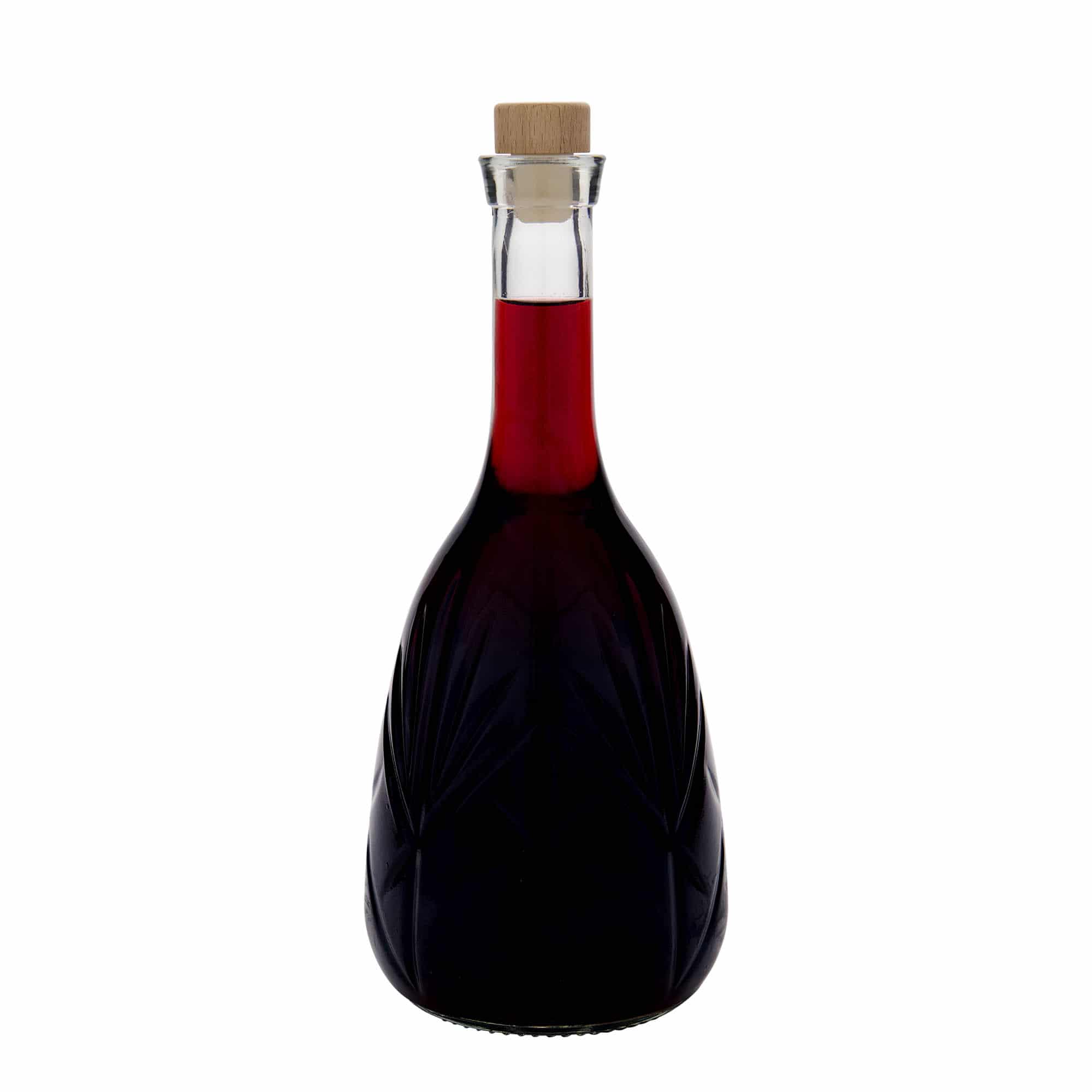 1.000 ml glazen fles 'Reliefa', monding: kurk