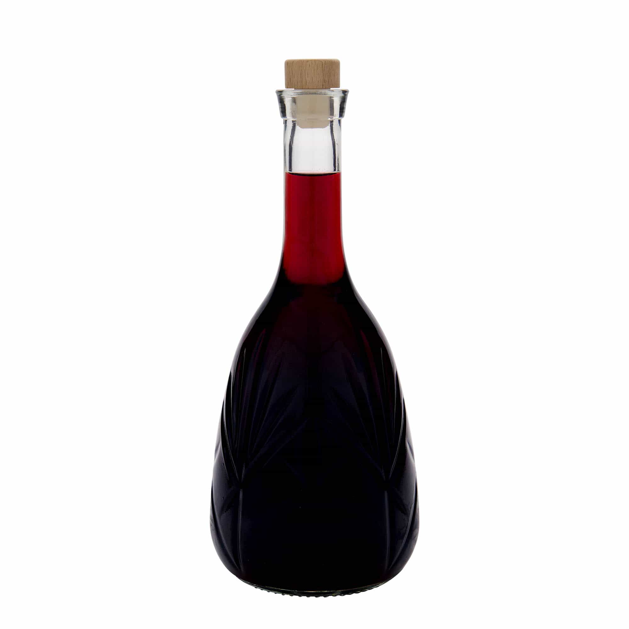 1.000 ml glazen fles 'Reliefa', monding: kurk