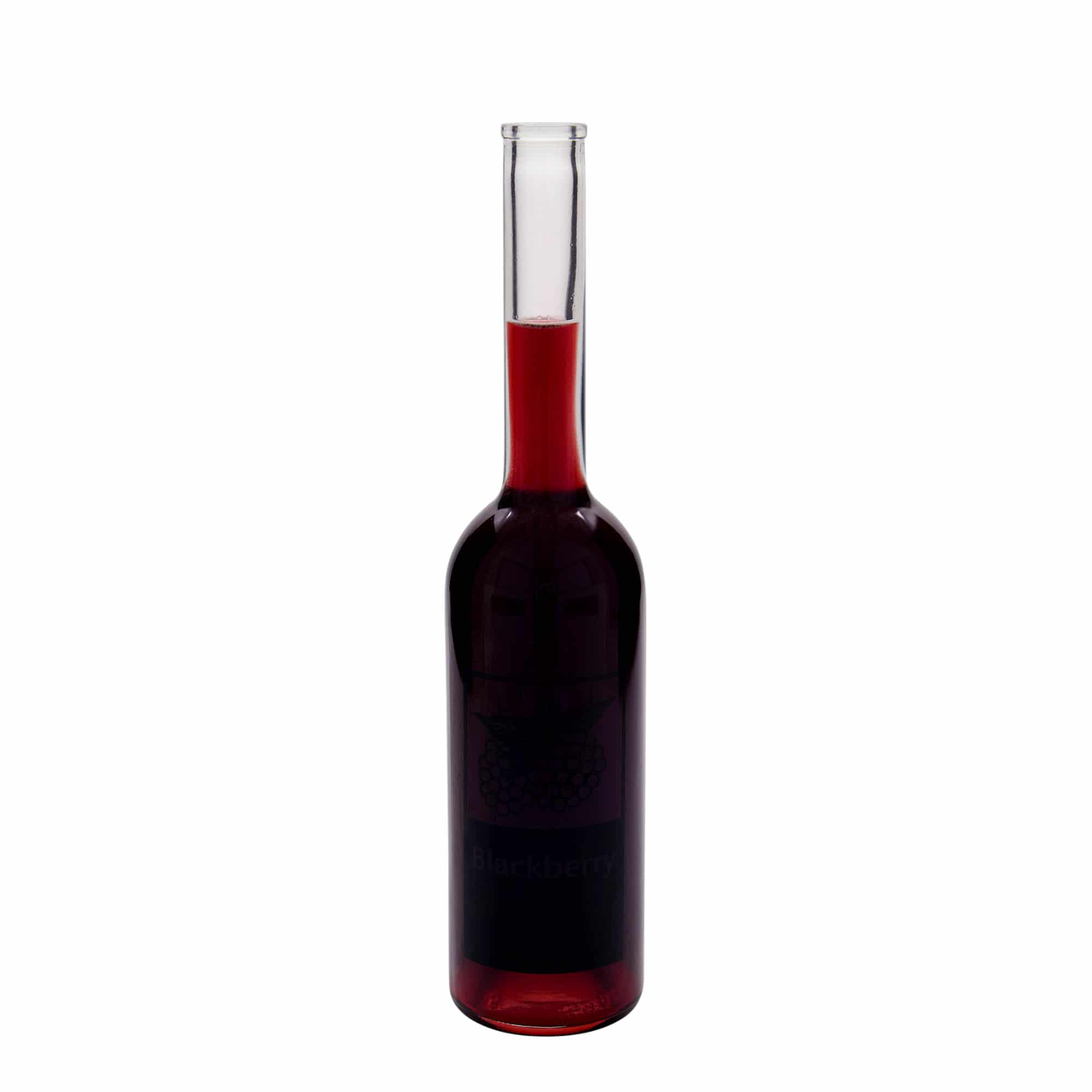 500 ml glazen fles 'Opera', motief: braam, hals: kurk