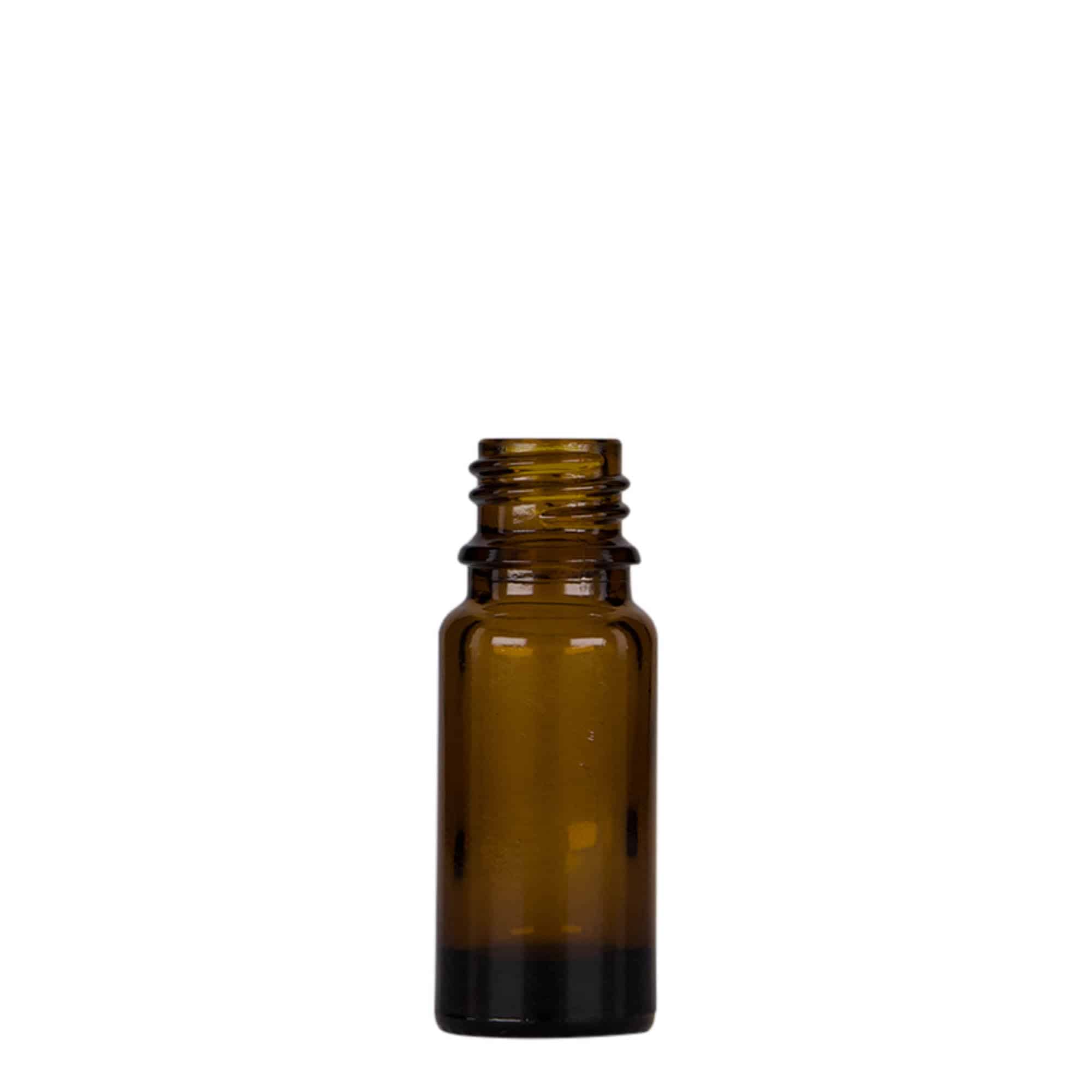 10 ml pipetflesje medicijn, glas, bruin-zwart, opening: DIN 18