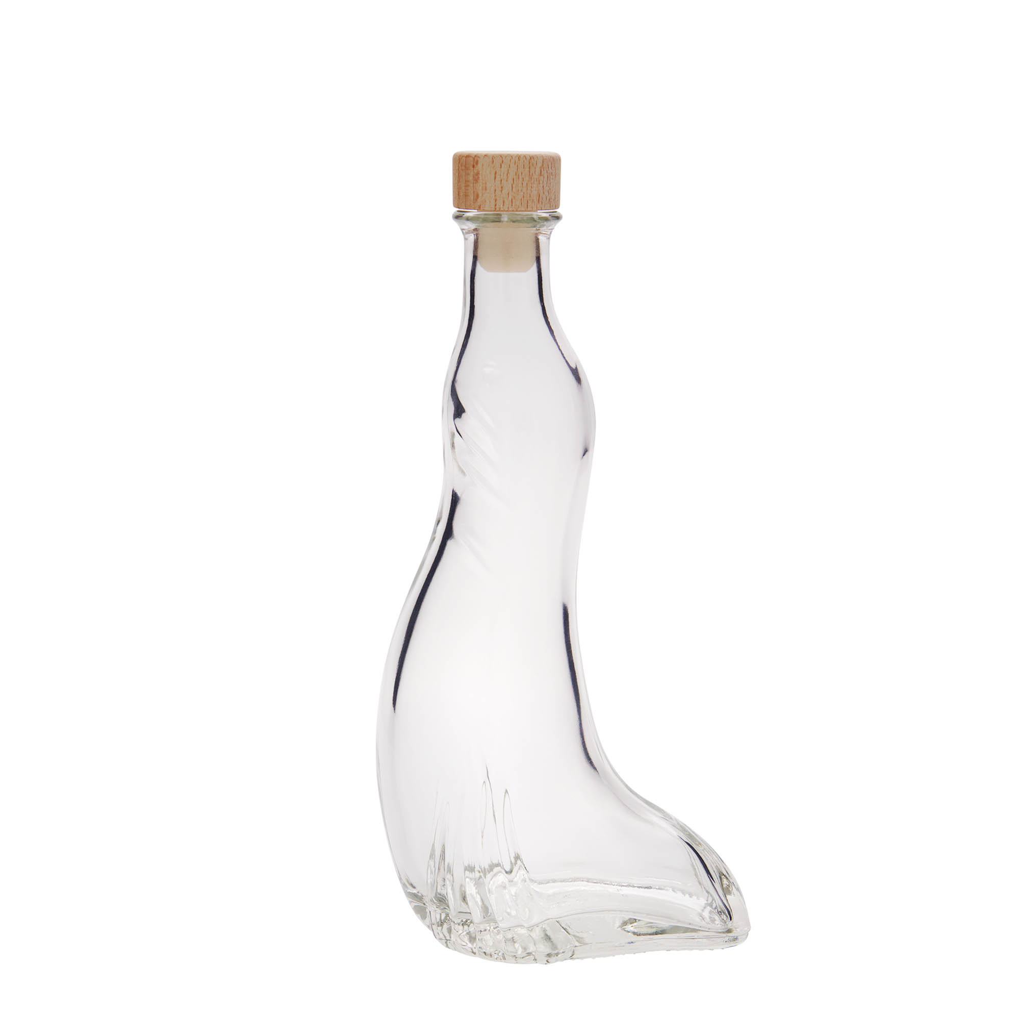 200 ml glazen fles 'Zeehond', opening: kurk 200 ml glazen fles 'Zeehond', opening: kurk