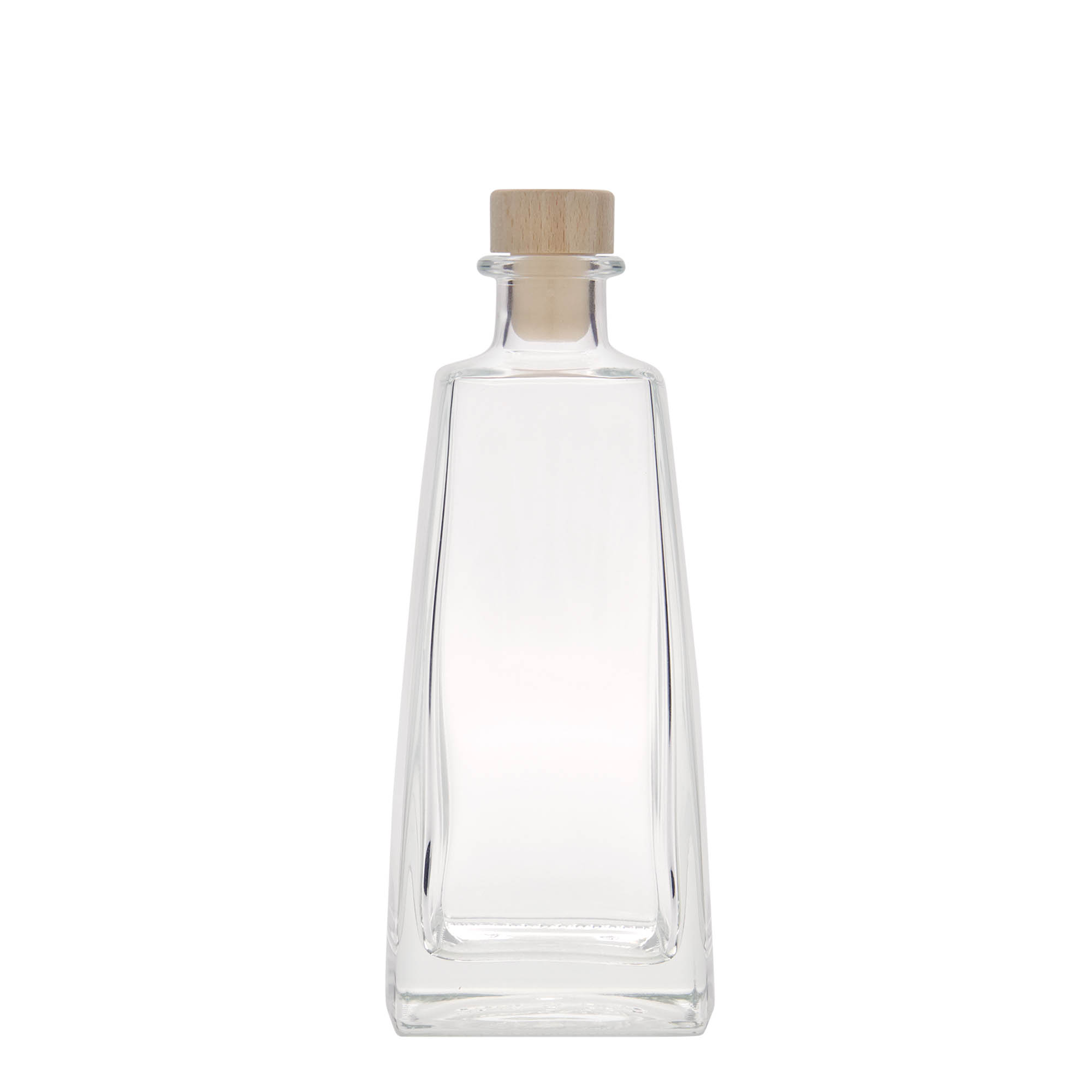350 ml glazen fles 'Timmy', rechthoekig, opening: kurk