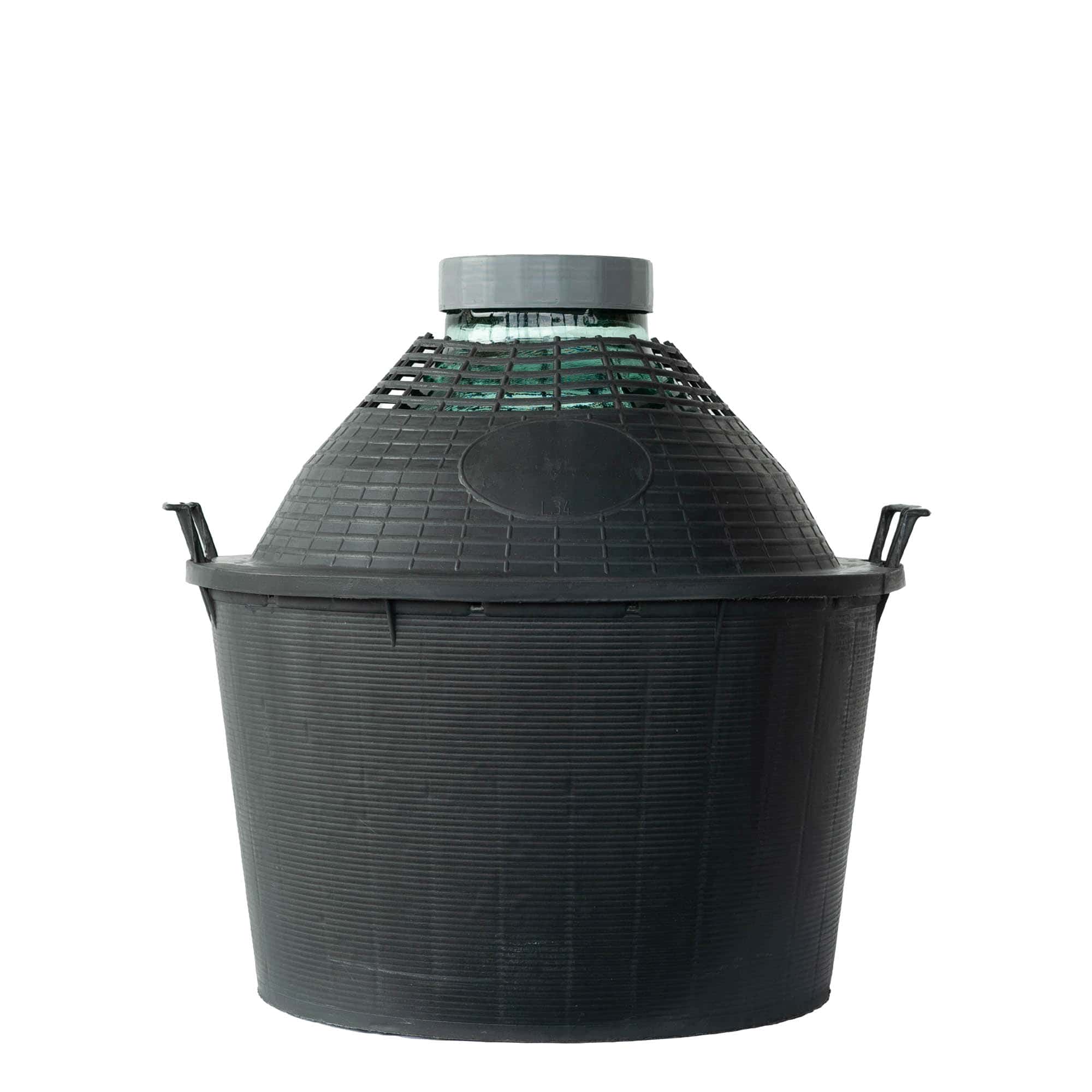 34 l ballonfles brede hals, glas, opening: schroefdop