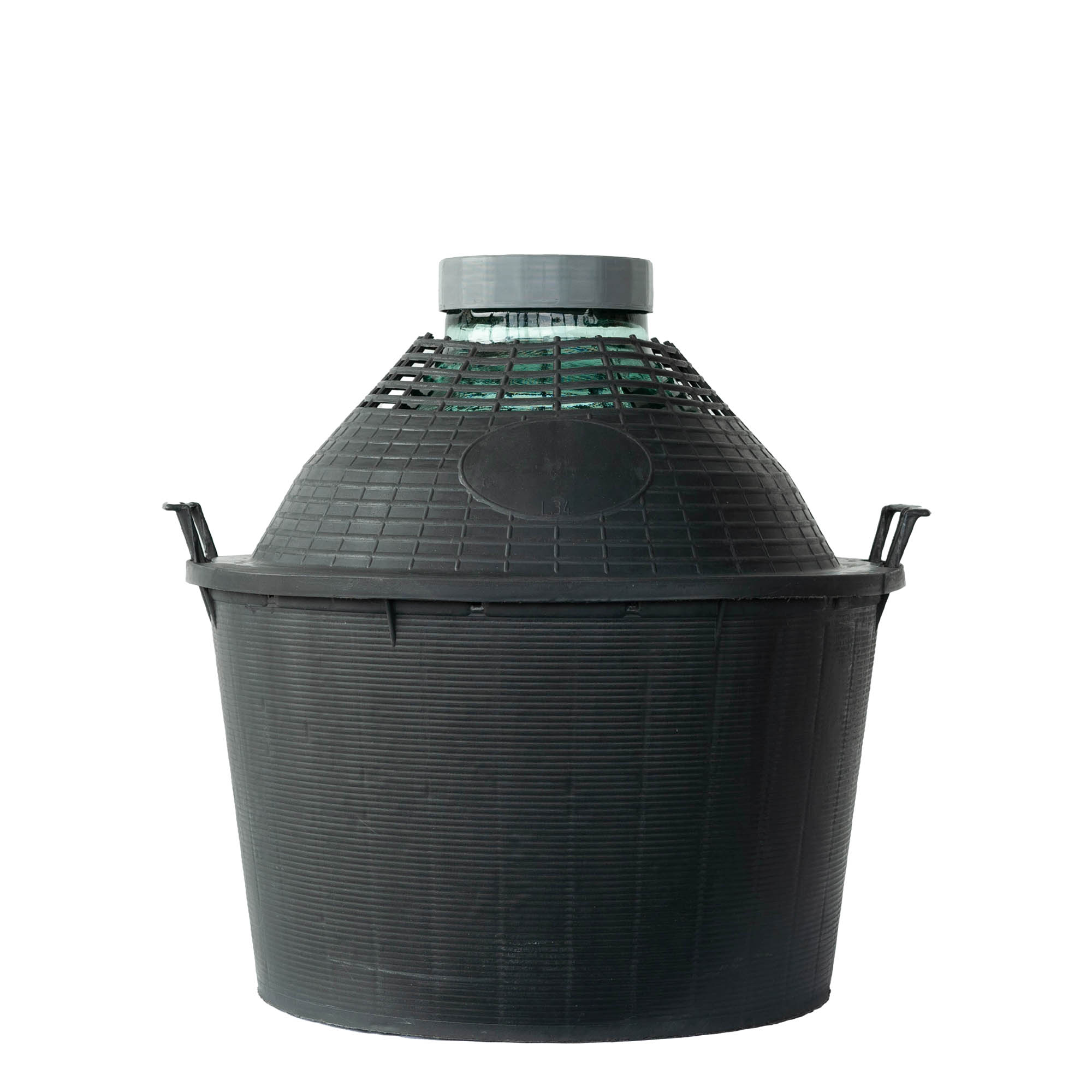 34 l ballonfles brede hals, glas, opening: schroefdop