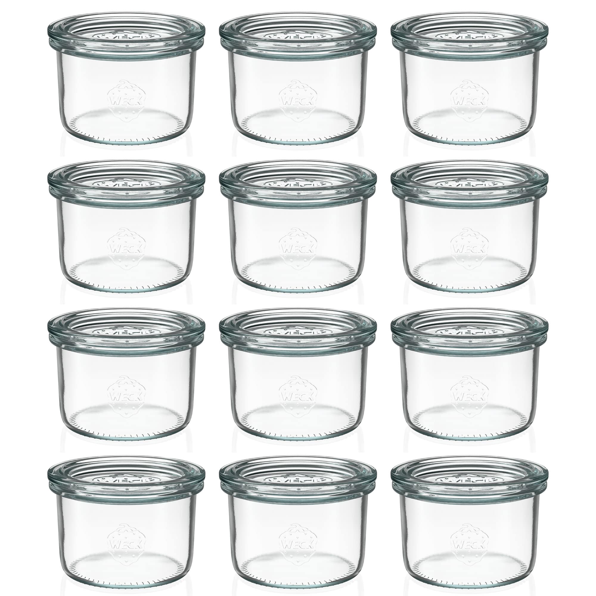 12x 200 ml WECK-stortglas met glazen deksel RR 80