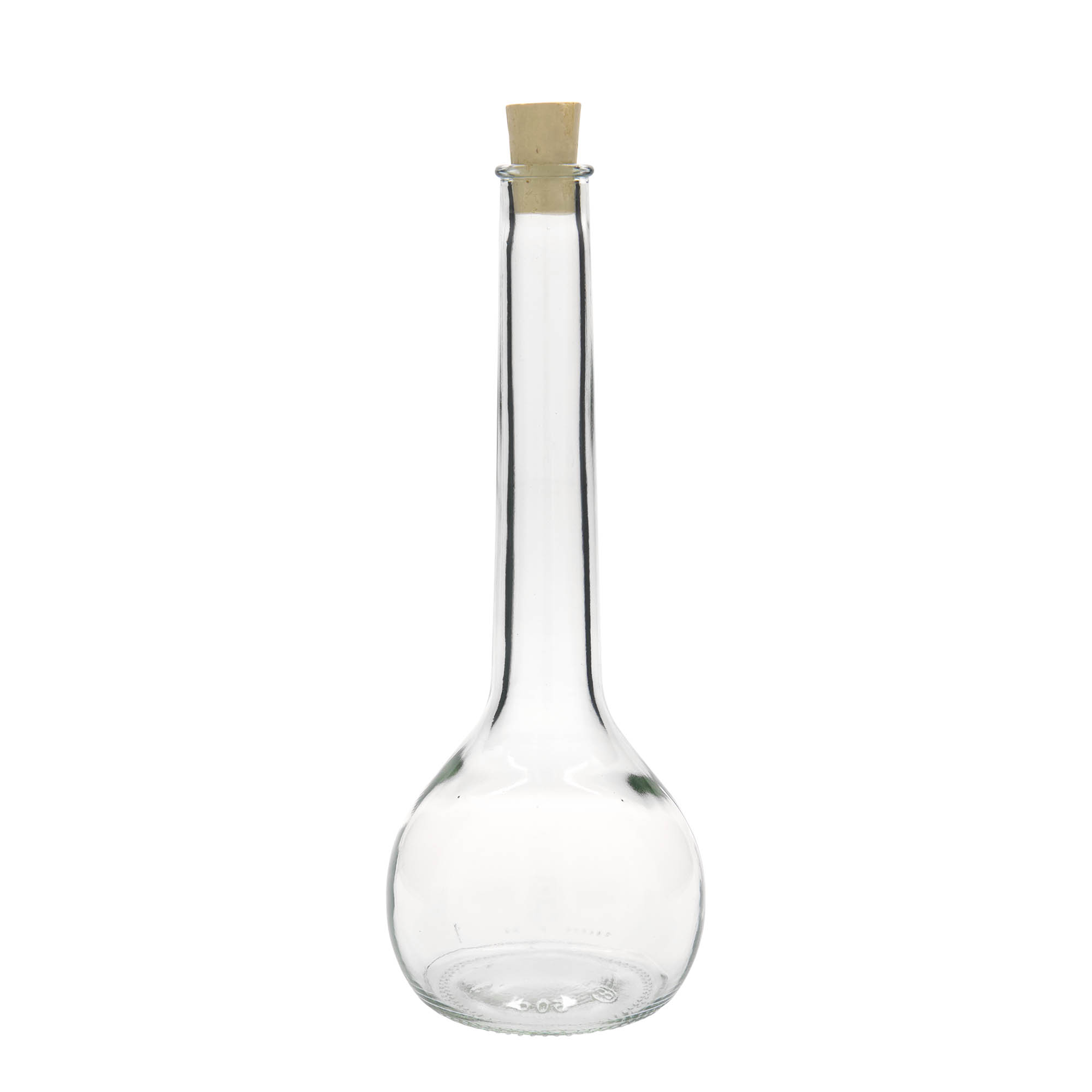 500 ml glazen fles 'Tulipano', hals: kurk 500 ml glazen fles 'Tulipano', hals: kurk
