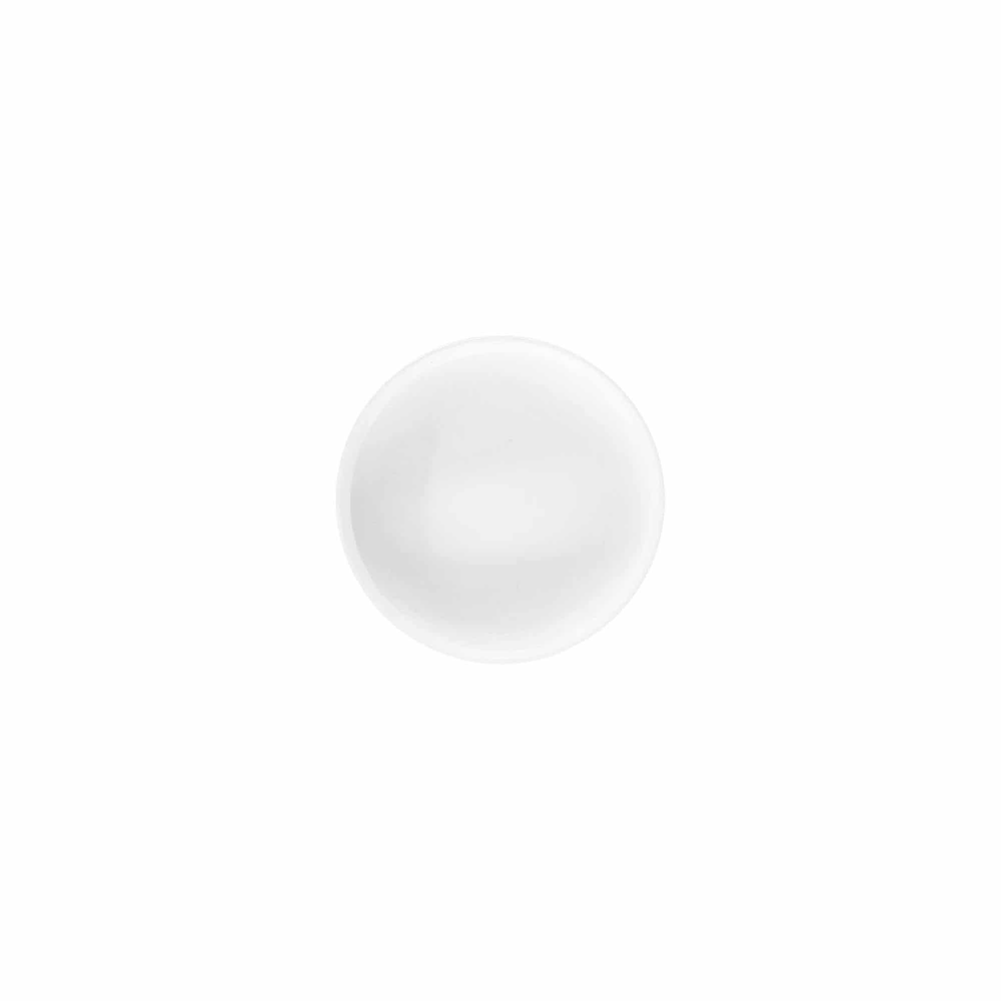 Schroefdop 'White Line' 6ml, PP-kunststof, wit Schroefdop 'White Line' 6ml, PP-kunststof, wit