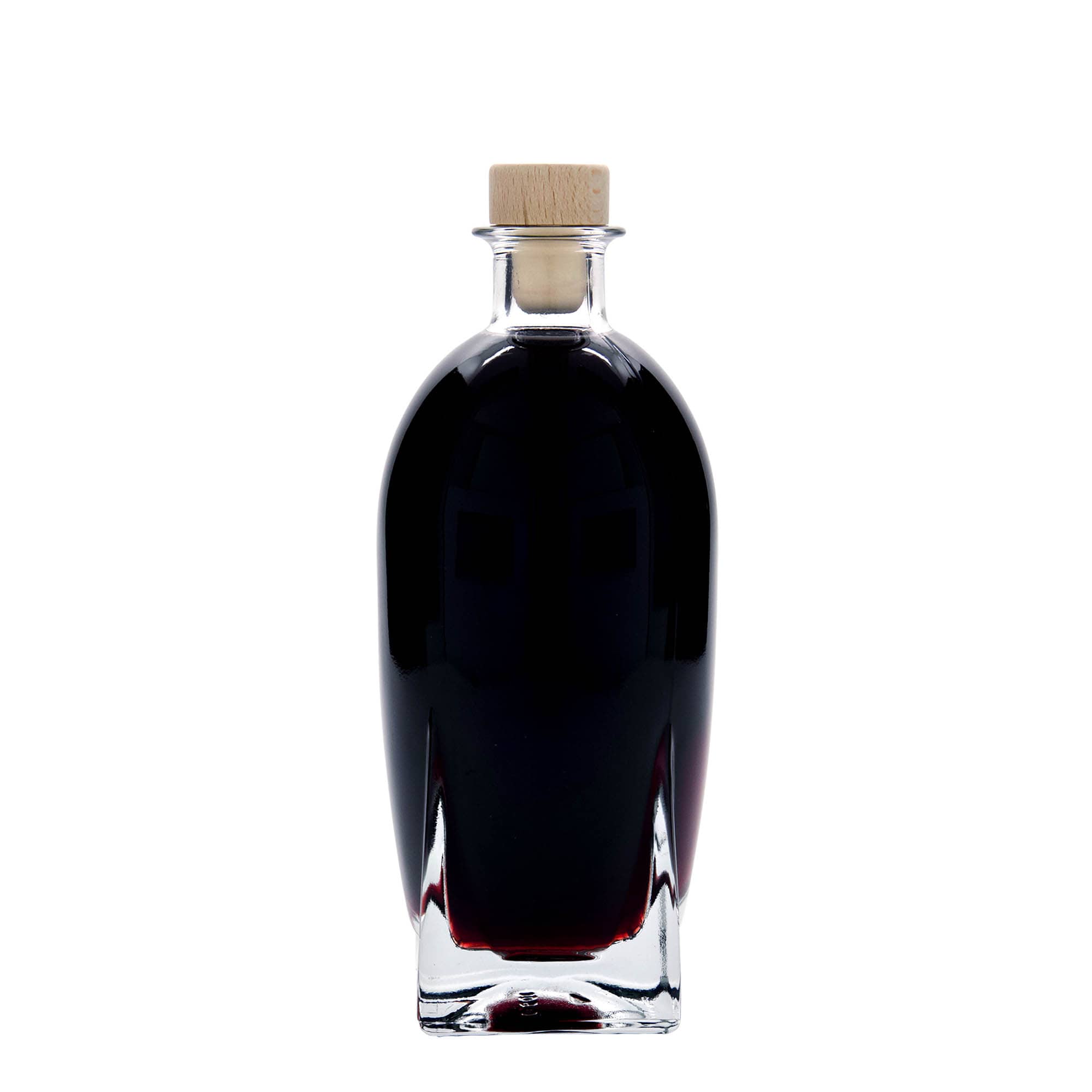 500 ml glazen fles 'Zino', vierkant, hals: kurk
