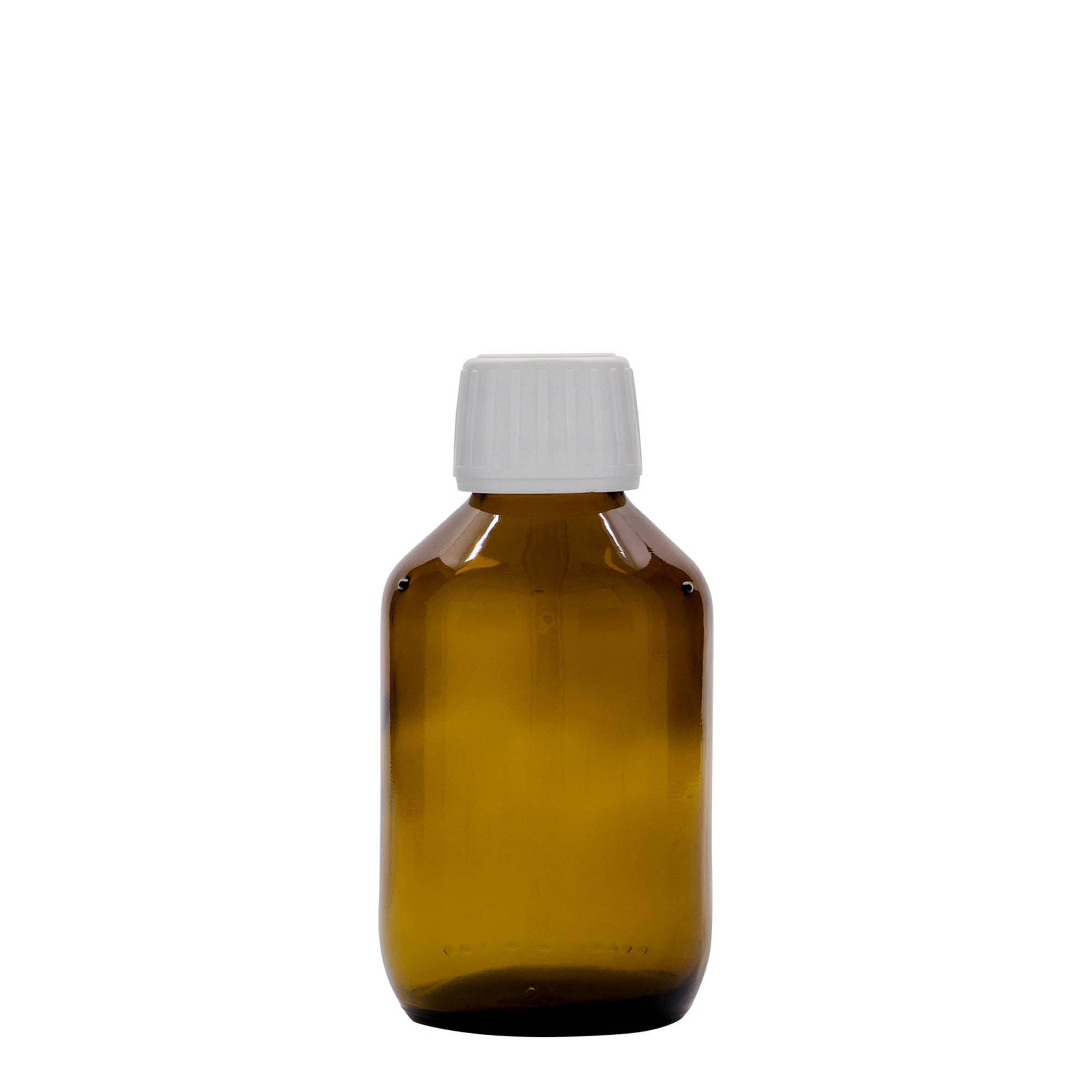 150 ml medische fles, bruin, glas, opening: PP 28 150 ml medische fles, bruin, glas, opening: PP 28