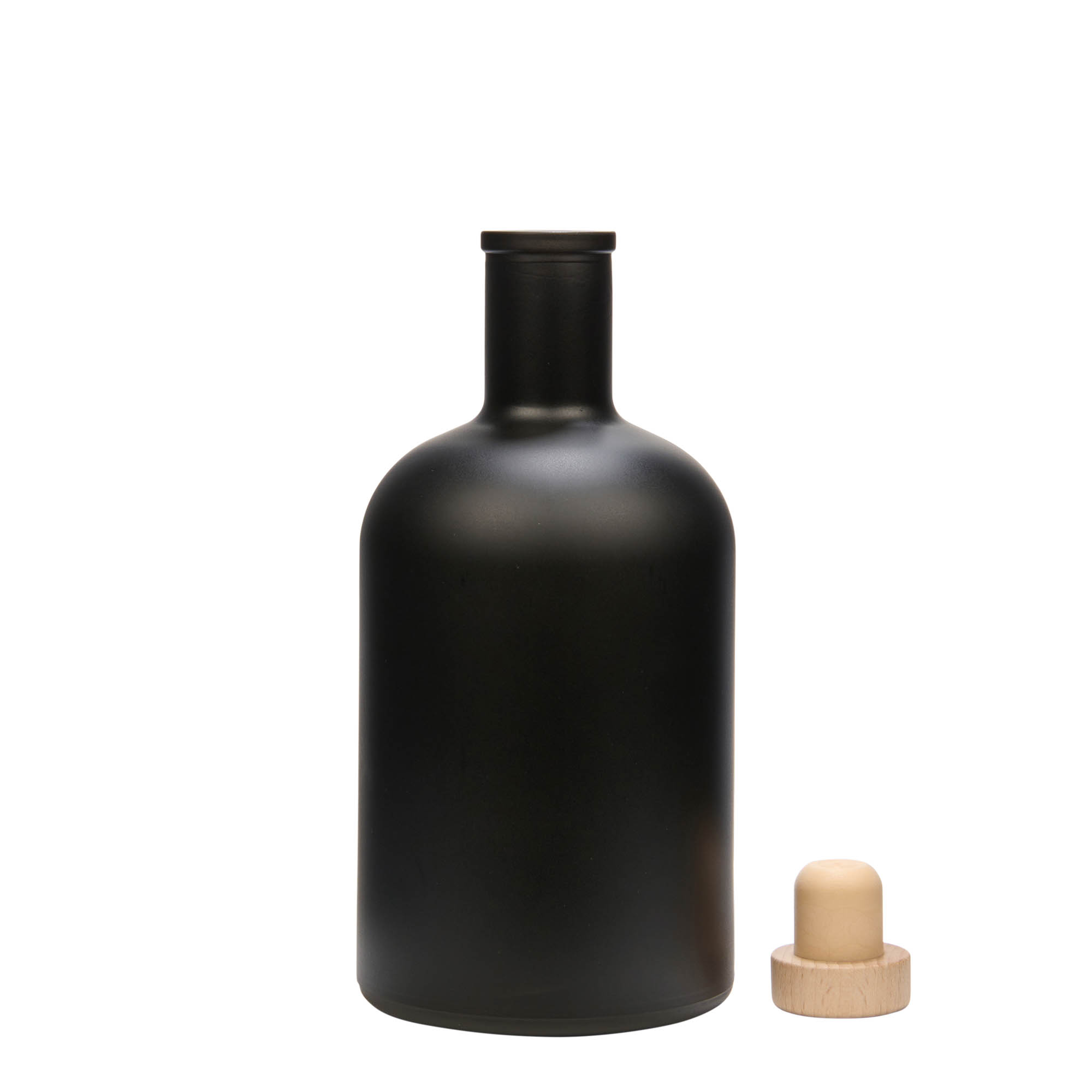 700 ml glazen fles 'Gerardino', zwart, opening: kurk