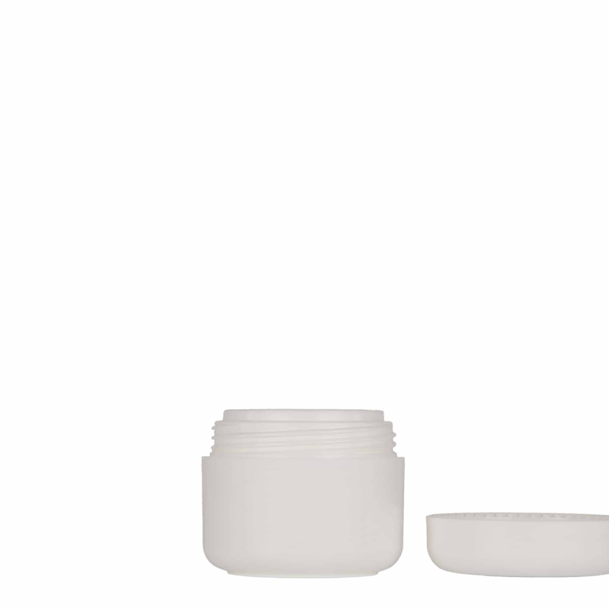 15 ml kunststofpot 'Bianca', PP, wit, opening: schroefdop