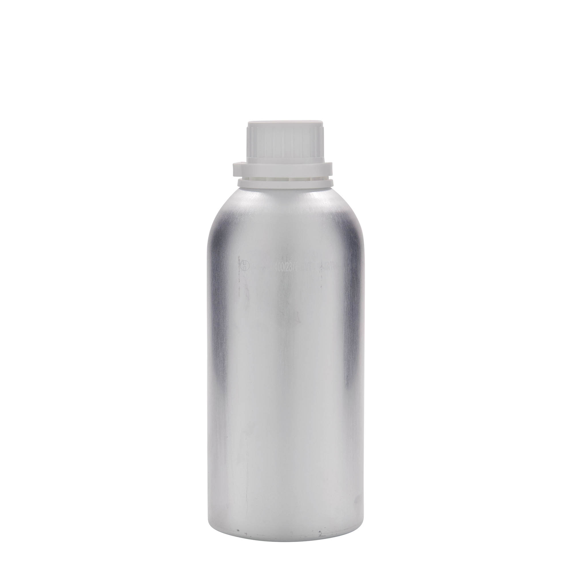 625 ml aluminiumfles, metaal, zilver, opening: DIN 32