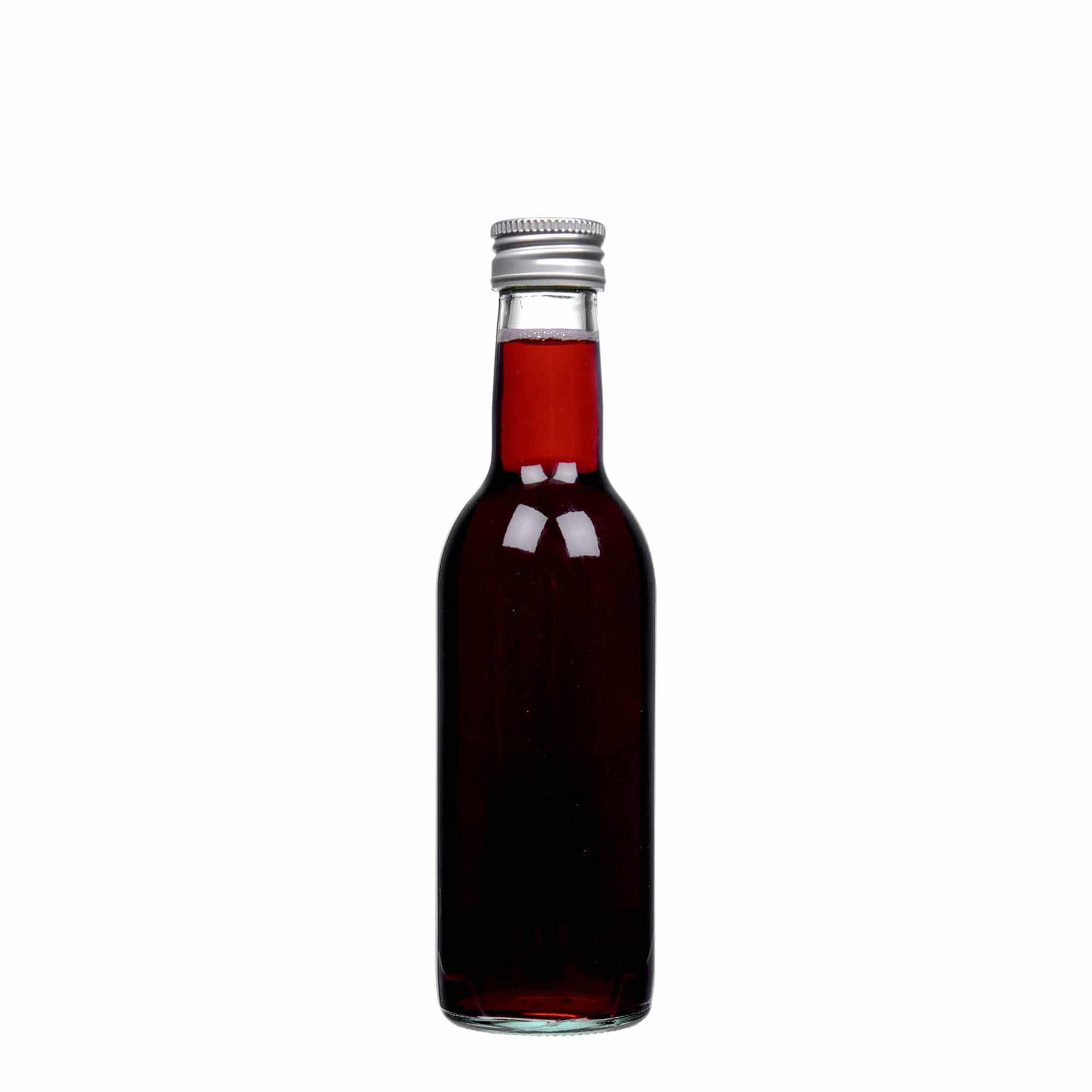 Glazen fles 'Bordeaux', 250 ml, monding: PP 28