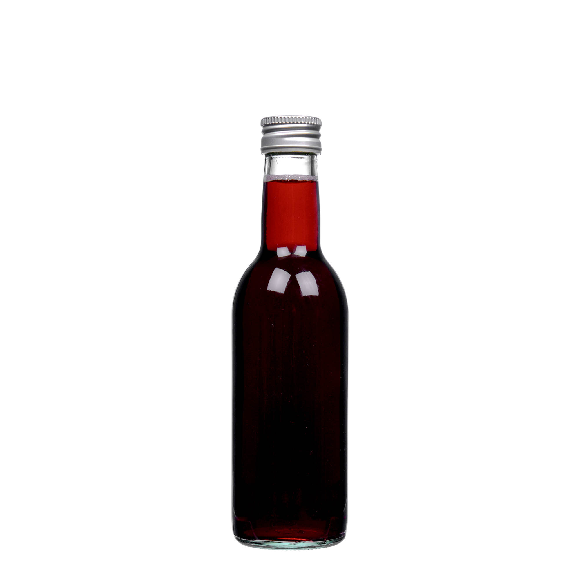 250 ml glazen fles 'Bordeaux', hals: PP 28 250 ml glazen fles 'Bordeaux', hals: PP 28