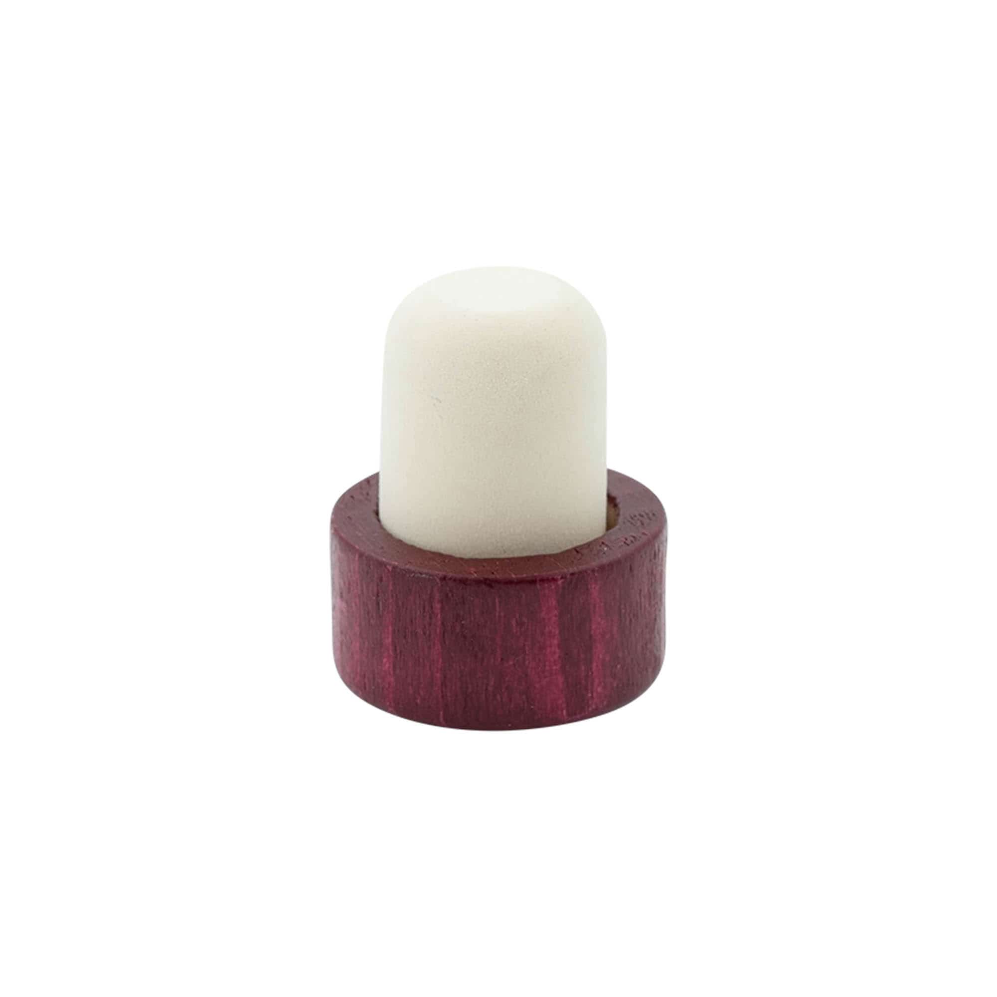 Handkurk 19 mm, hout/kunststof, bordeauxrood, voor monding: kurk