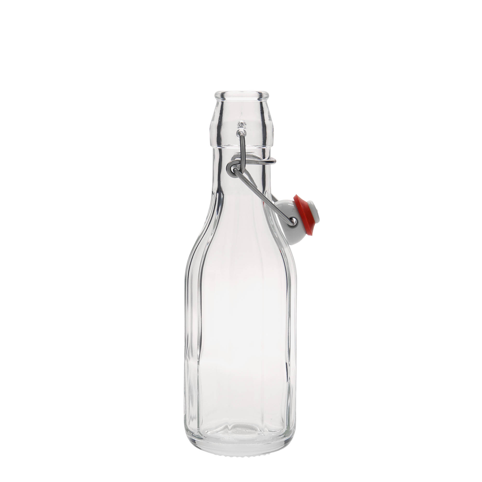 250 ml glazen fles 'Bravo', tienhoekig, opening: beugelsluiting 250 ml glazen fles 'Bravo', tienhoekig, opening: beugelsluiting