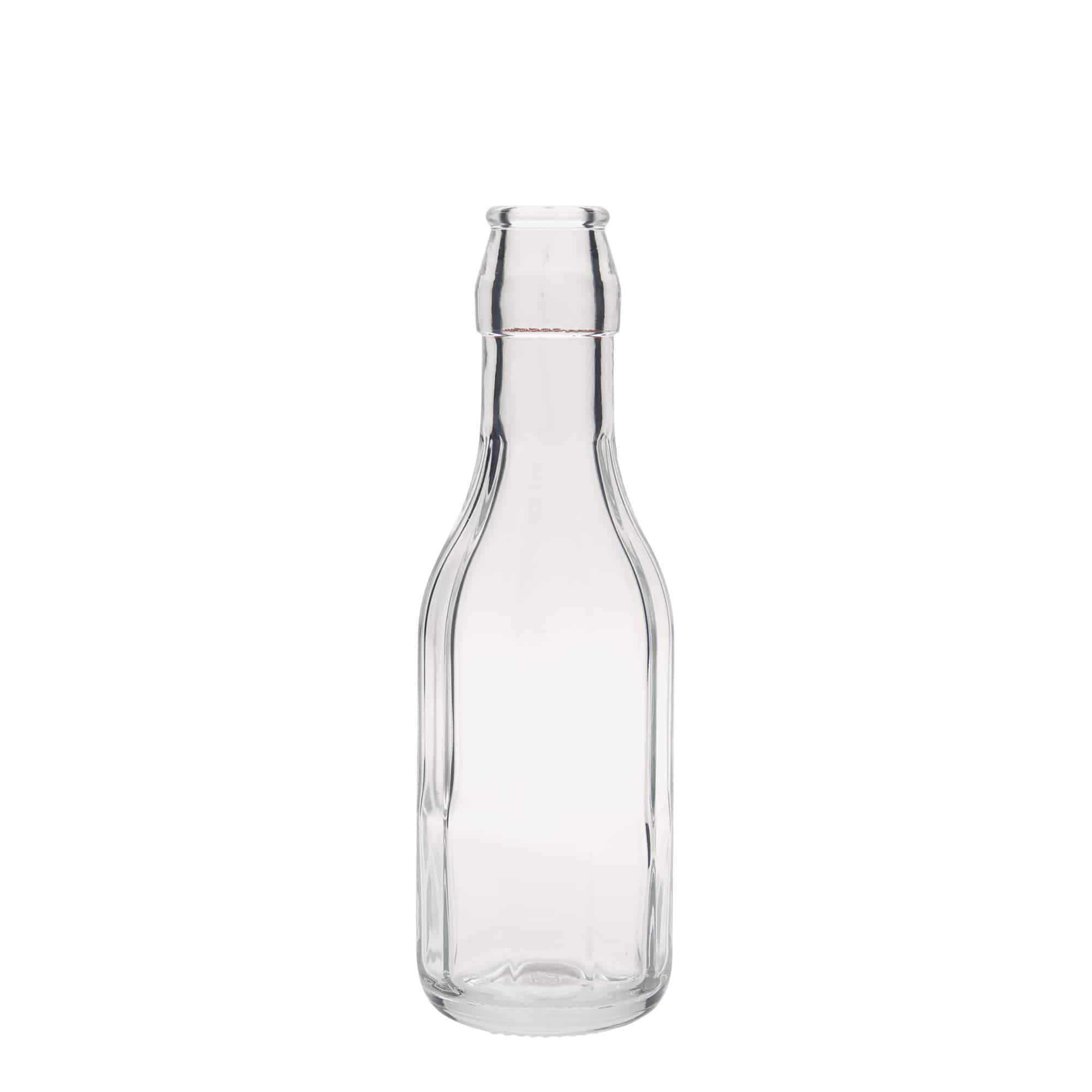 250 ml glazen fles 'Bravo', tienhoekig, opening: beugelsluiting