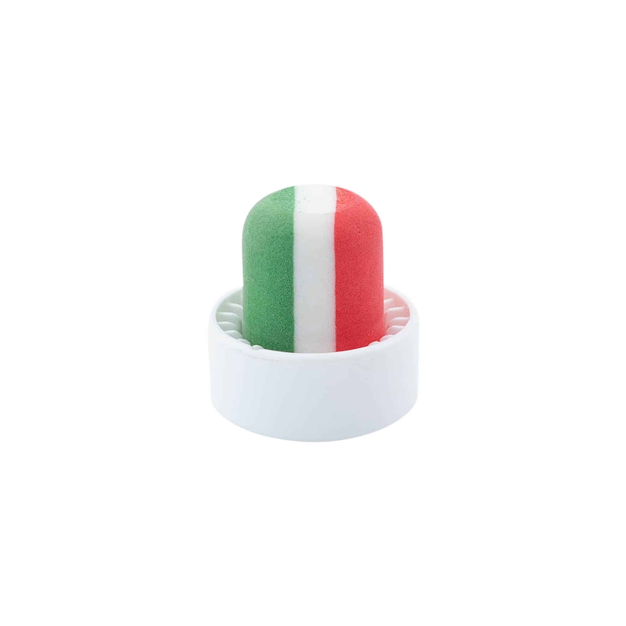 Dopkurk 'Italië', 19 mm, kunststof, meerkleurig, voor monding: kurk