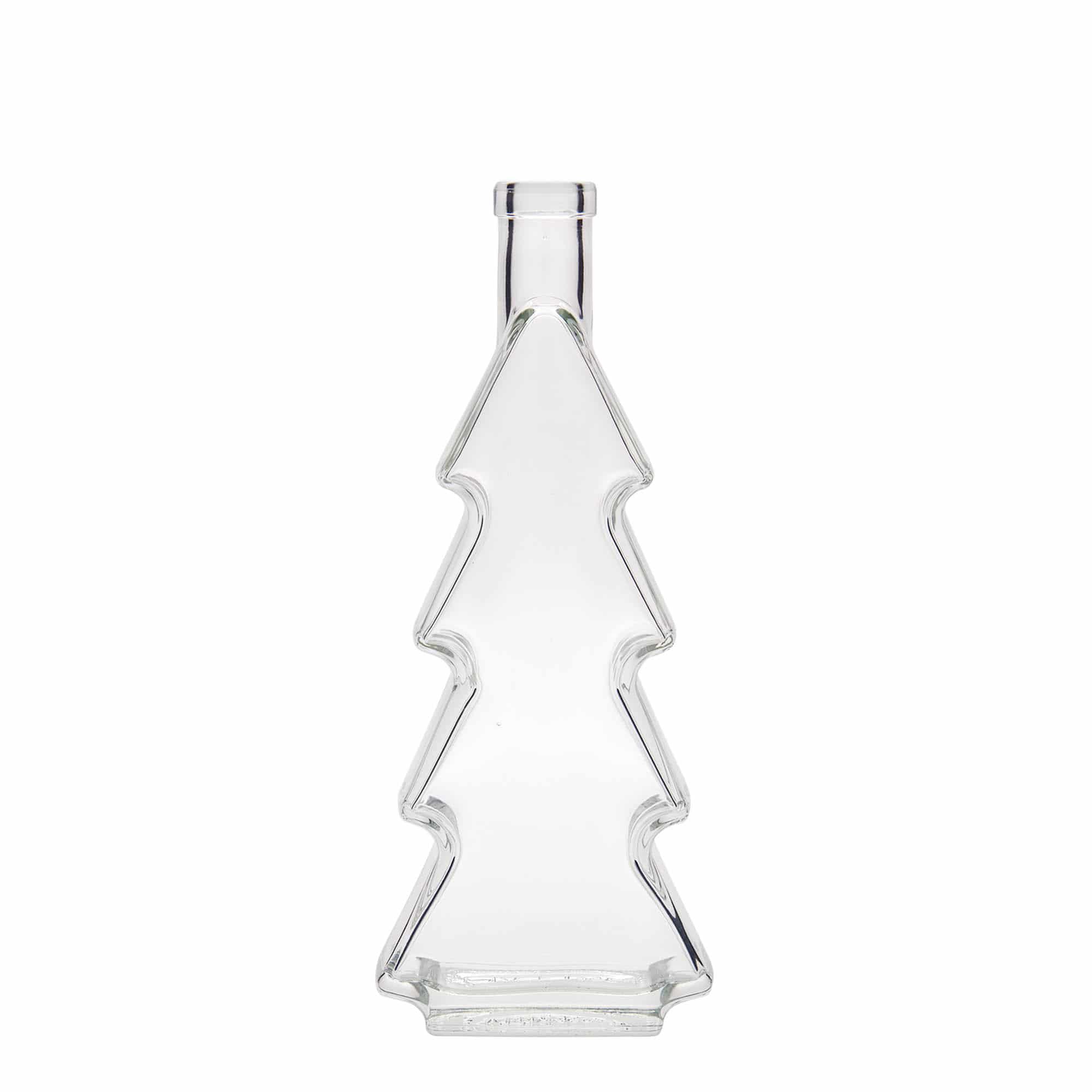 Glazen fles 'Dennenboom', 350 ml, monding: kurk Glazen fles 'Dennenboom', 350 ml, monding: kurk