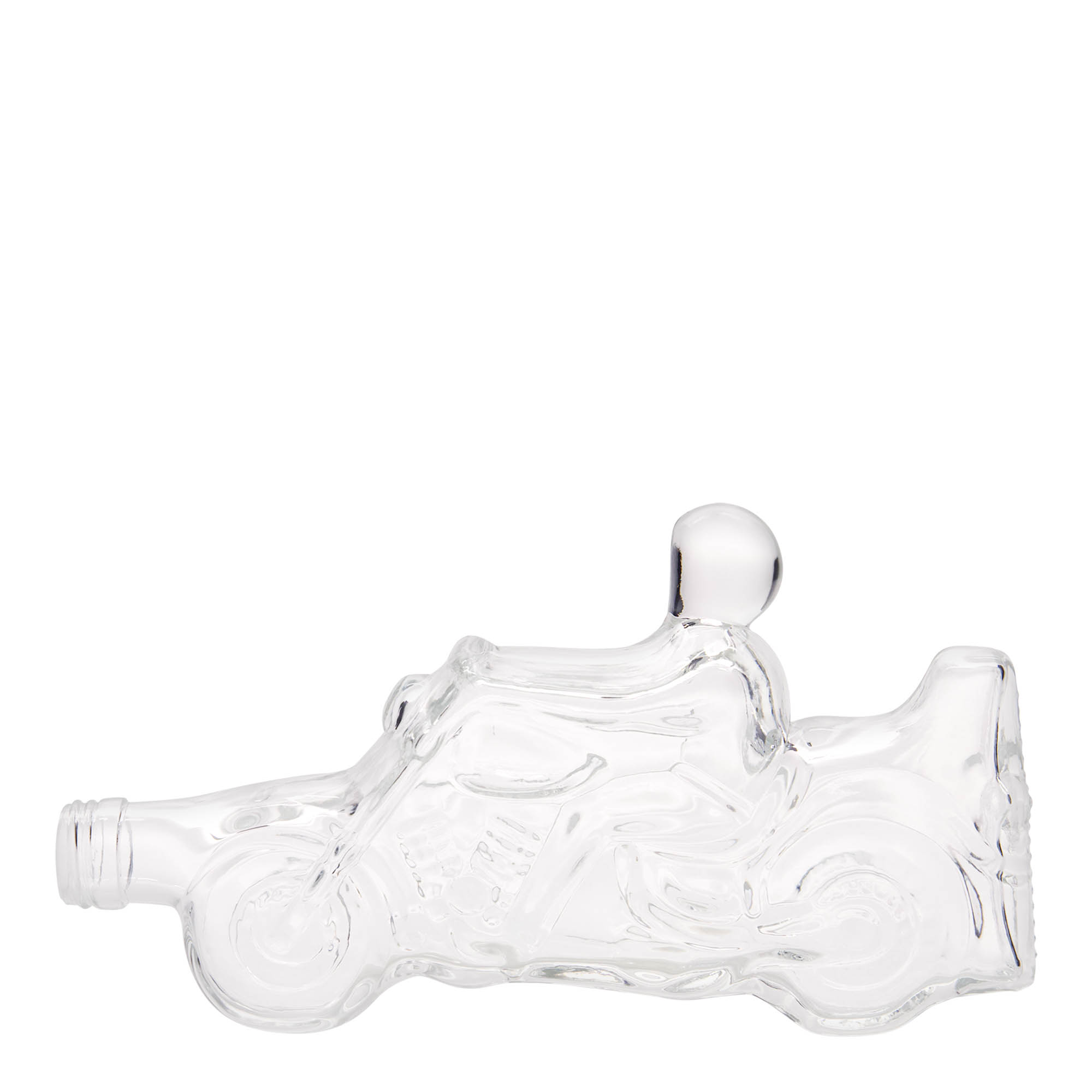 350 ml glazen fles 'Motorfiets', opening: PP 28 350 ml glazen fles 'Motorfiets', opening: PP 28