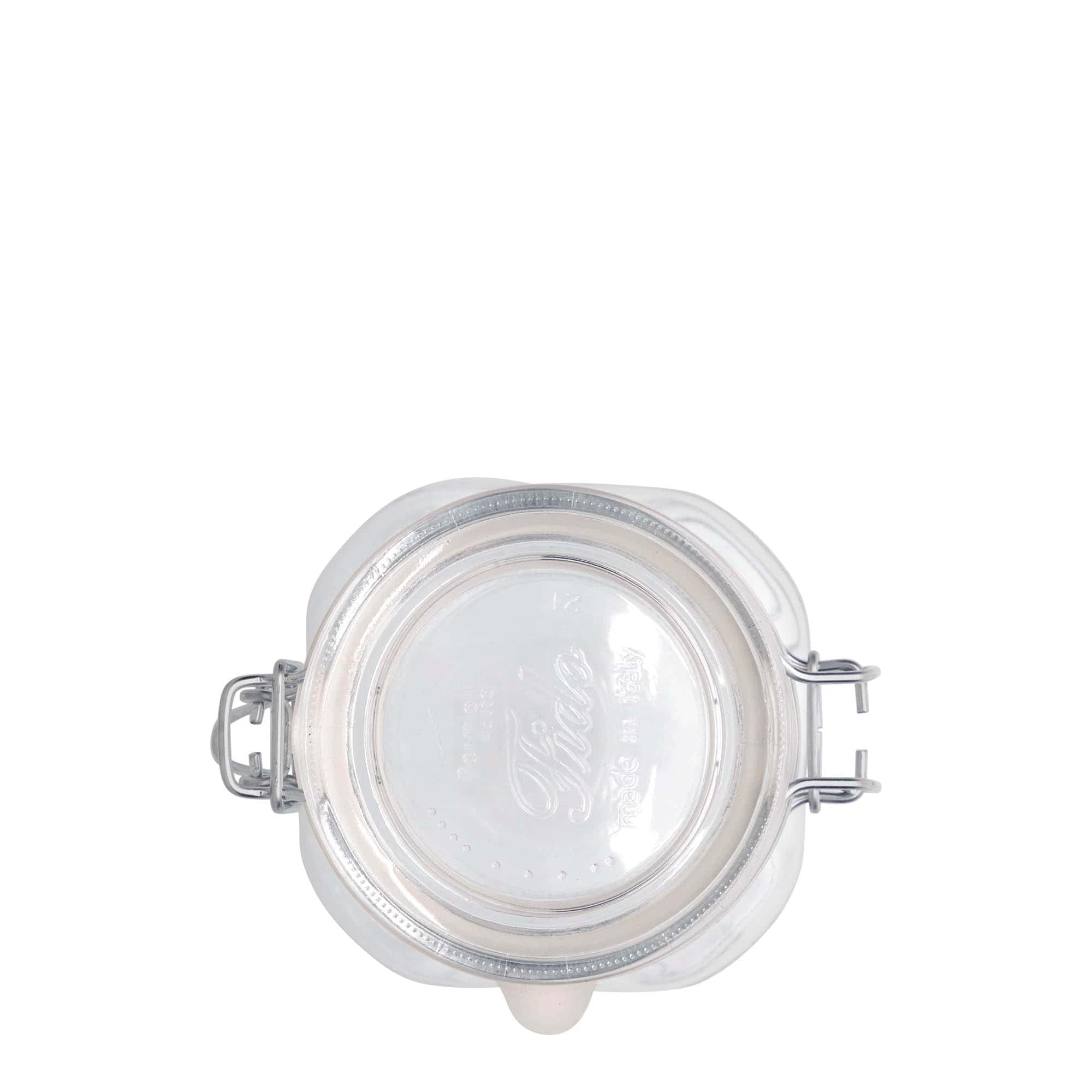 500 ml Drahtbügelglas 'Fido', vierkant, opening: draaisluiting met beugel