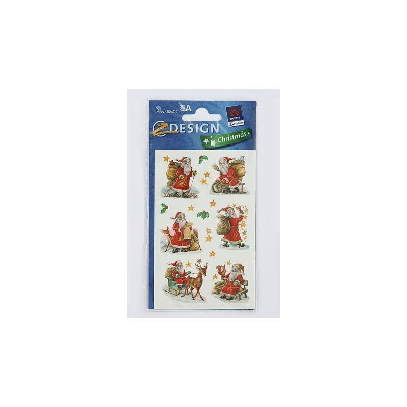 Zweckform Stickers 'Kerstmannen', papier, meerkleurig Zweckform Stickers 'Kerstmannen', papier, meerkleurig