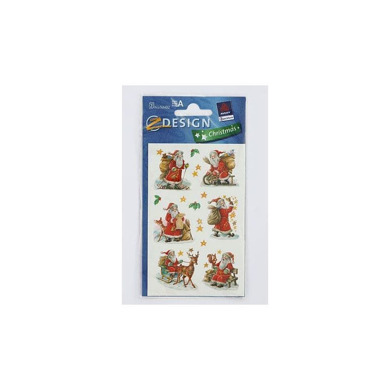 Zweckform Stickers 'Kerstmannen', papier, meerkleurig
