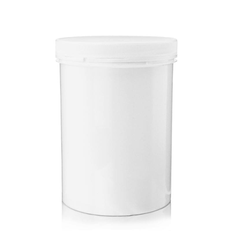 Plastic pot 'Securilock', 1250 ml, PP, wit, monding: schroefsluiting