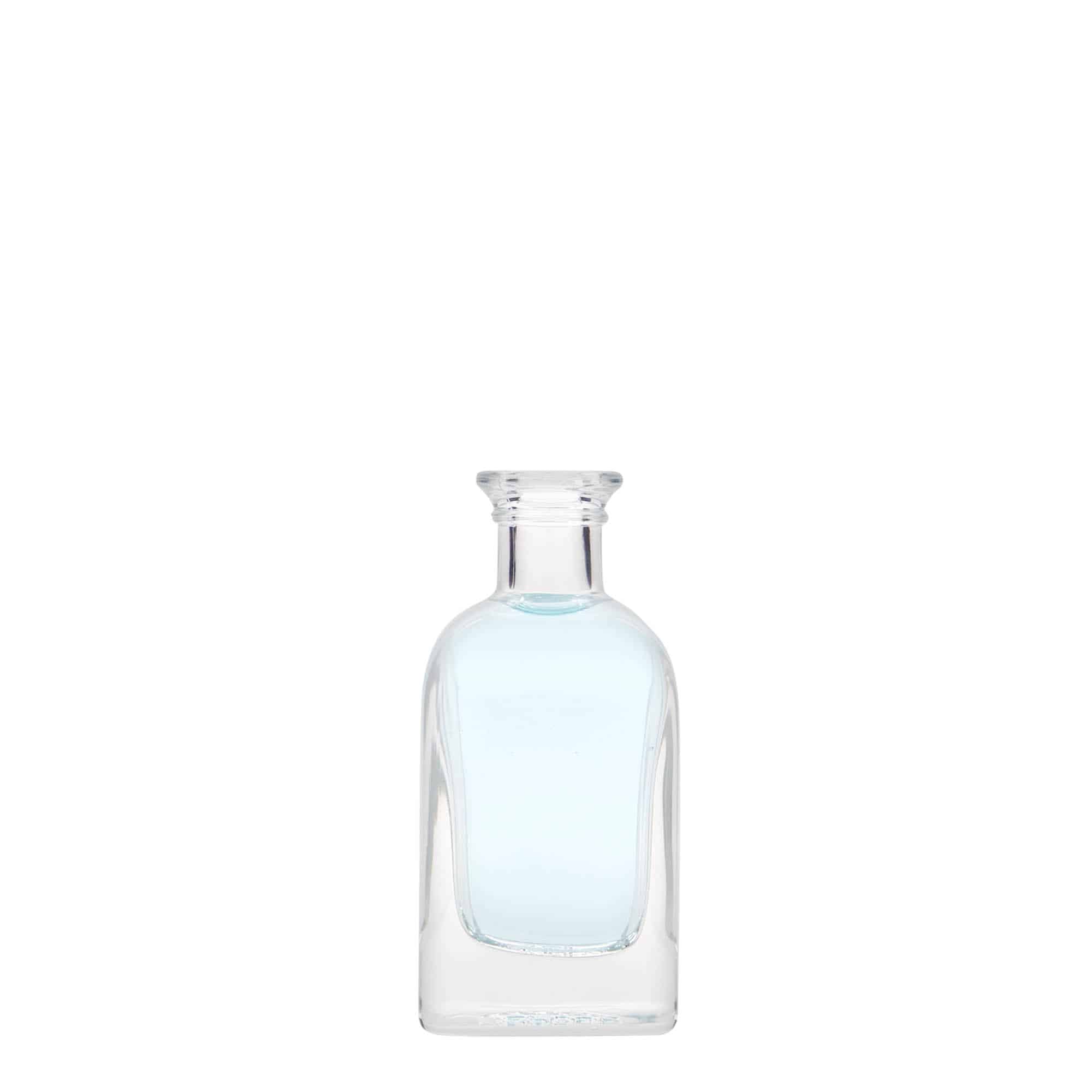 40 ml glazen fles Apotheker Carré, vierkant, opening: kurk