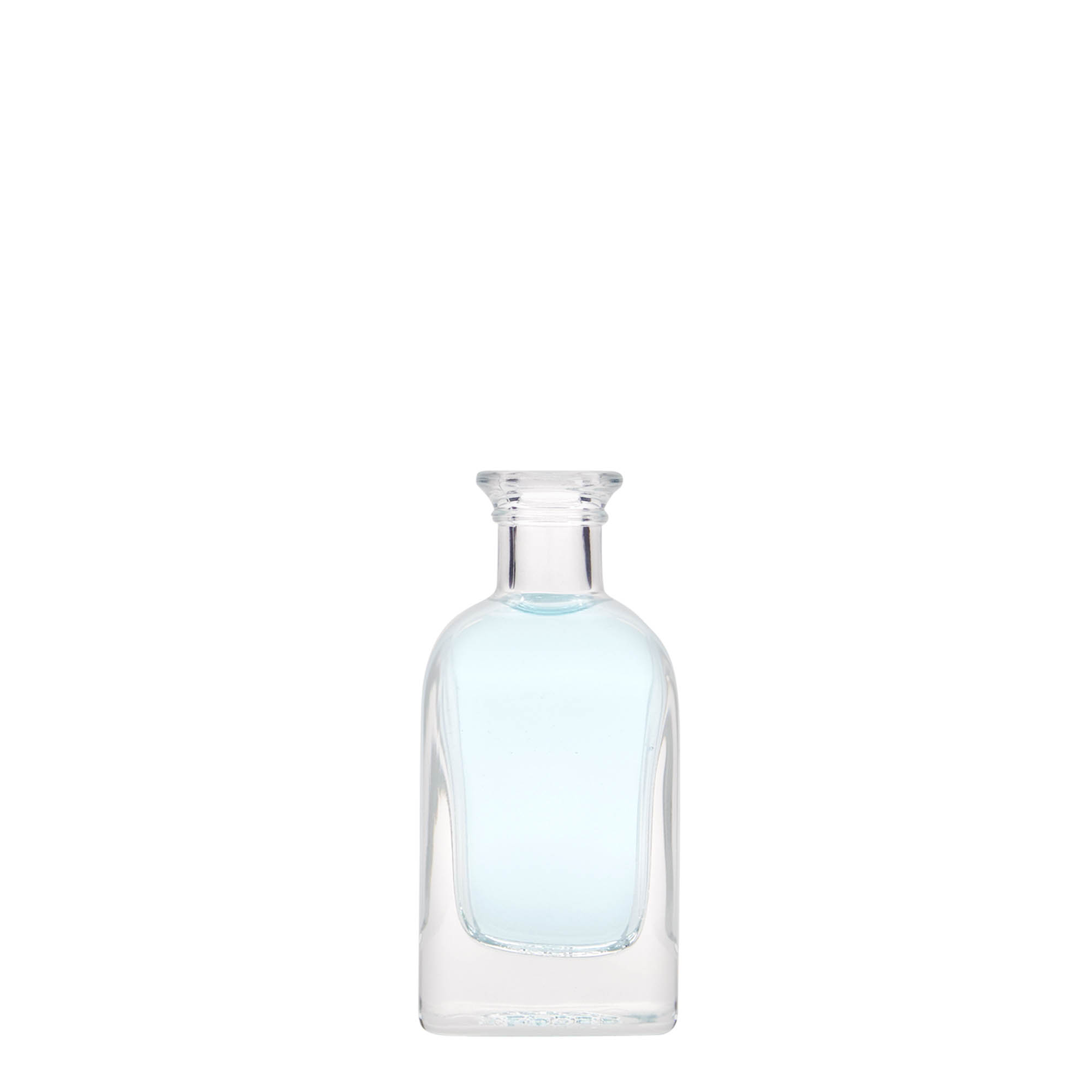 40 ml glazen fles Apotheker Carré, vierkant, opening: kurk