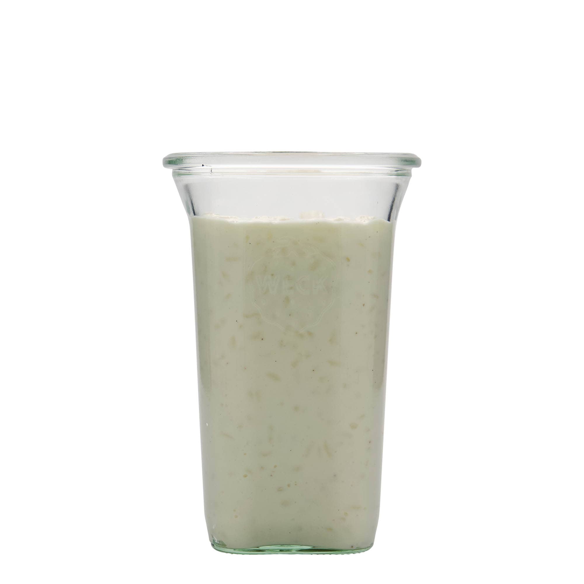 795 ml WECK-Quadroglas, vierkant, opening: ronde rand