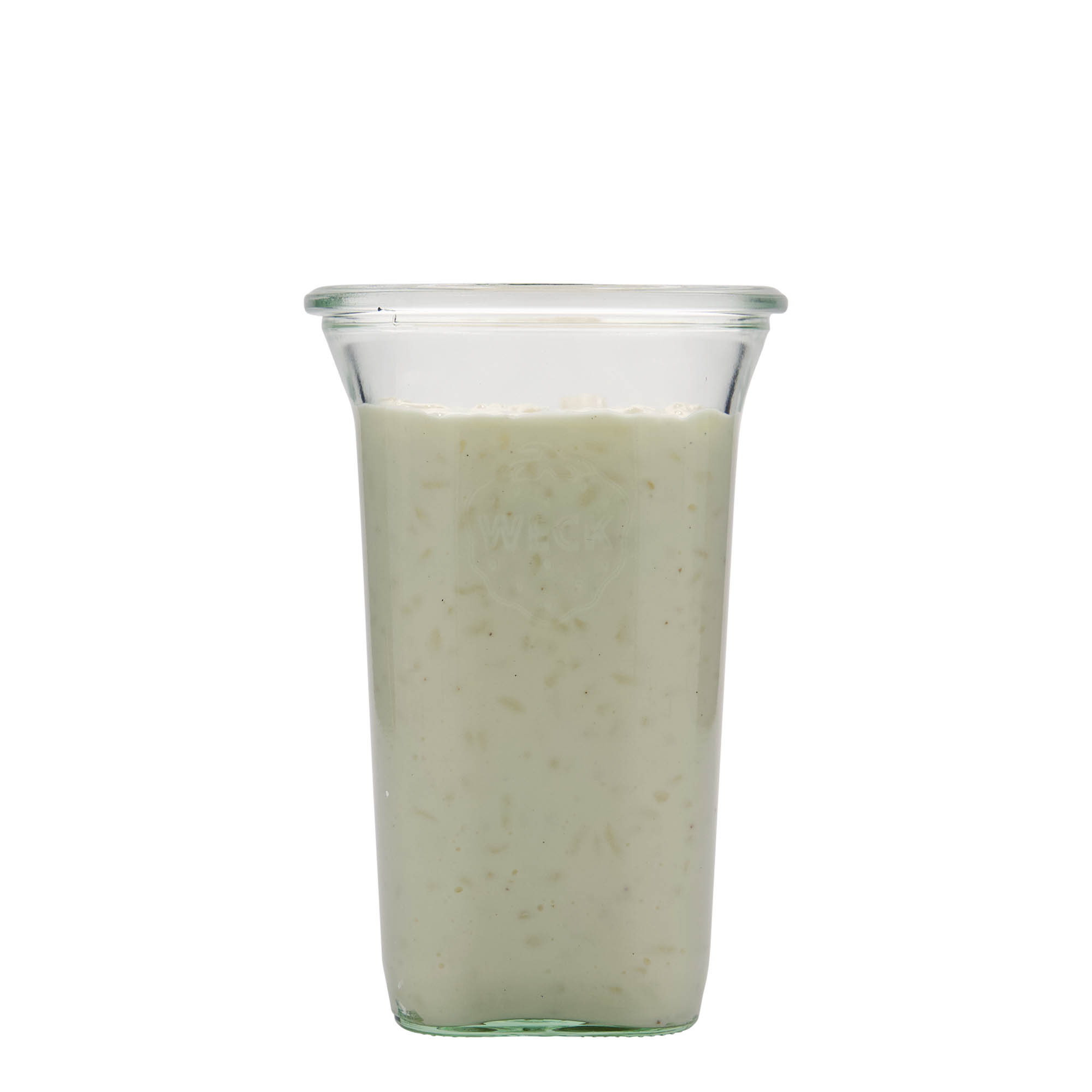 795 ml WECK-Quadroglas, vierkant, opening: ronde rand