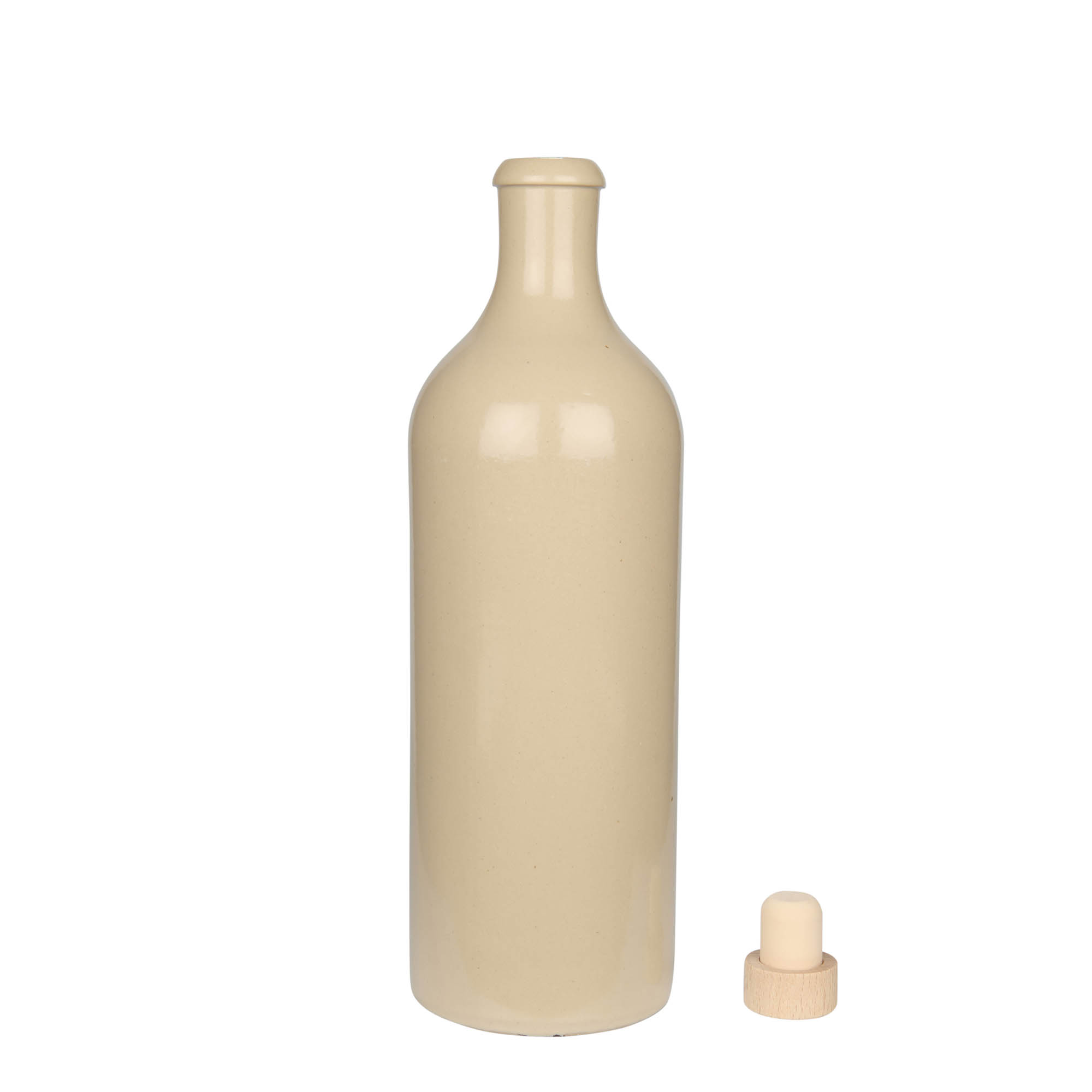 750 ml Tonkruik, steengoed, beige, opening: kurk