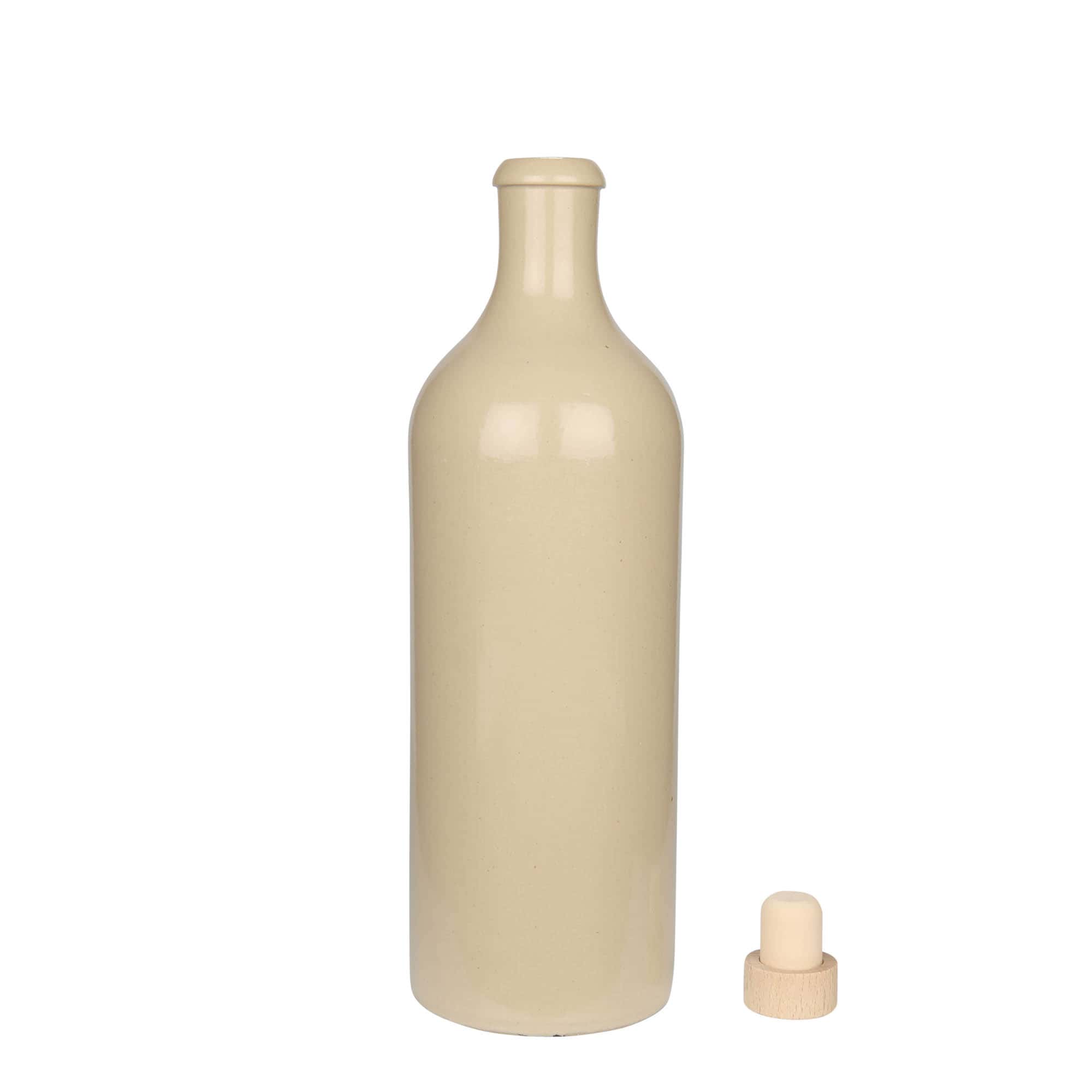 750 ml Tonkruik, steengoed, beige, opening: kurk