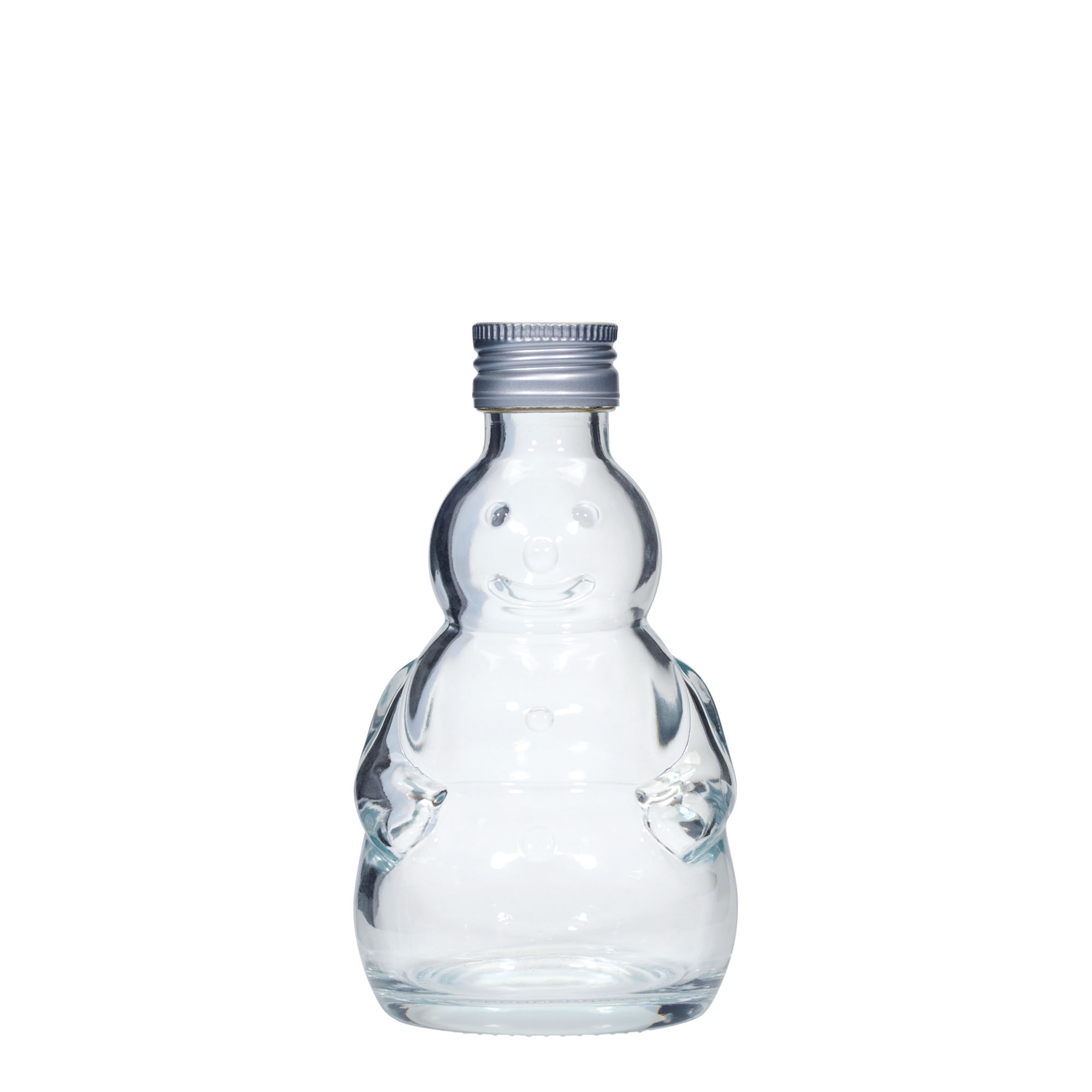 200 ml glazen fles 'Sneeuwman', mondstuk: PP 28
