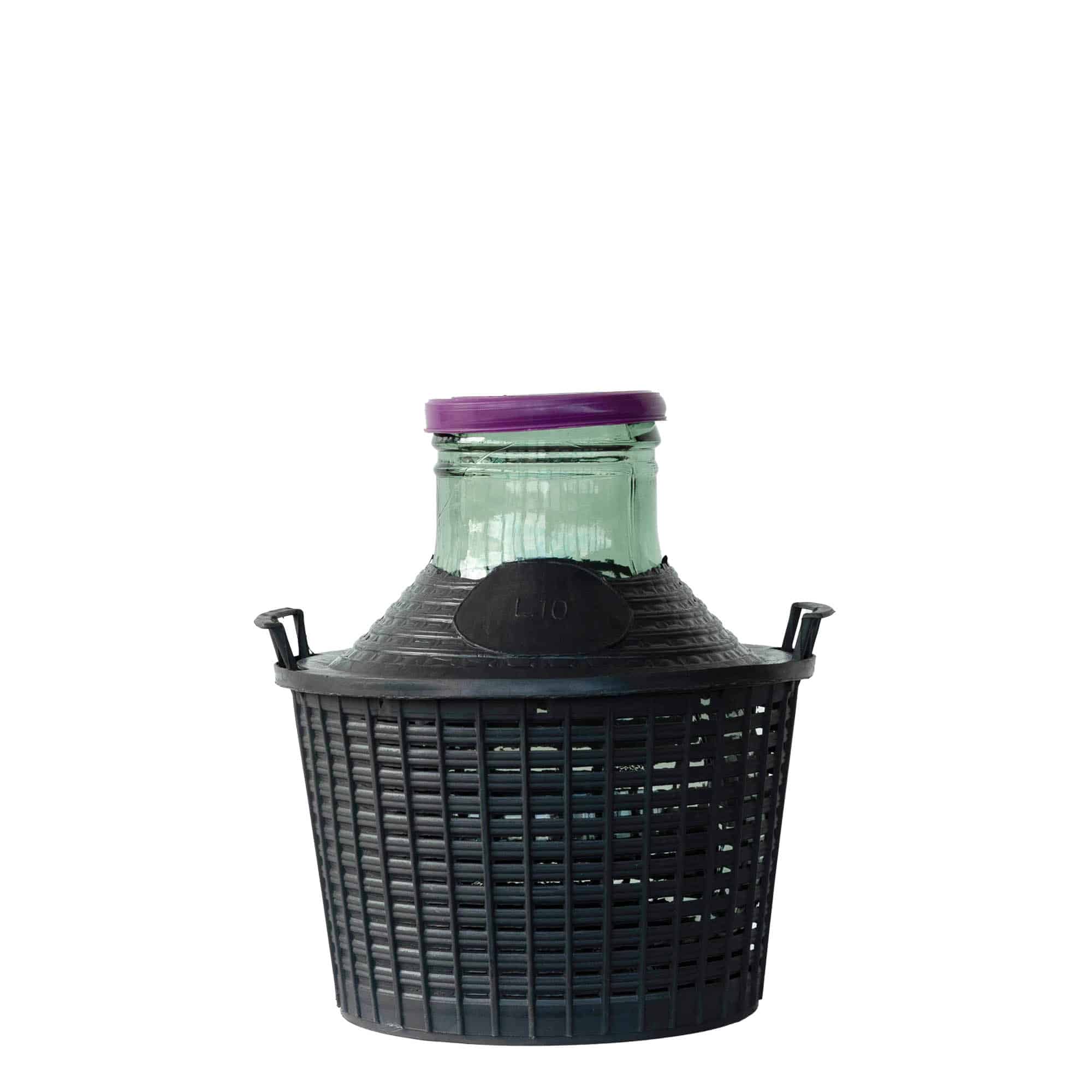 10 l ballonfles met brede hals, glas, opening: opzetdeksel